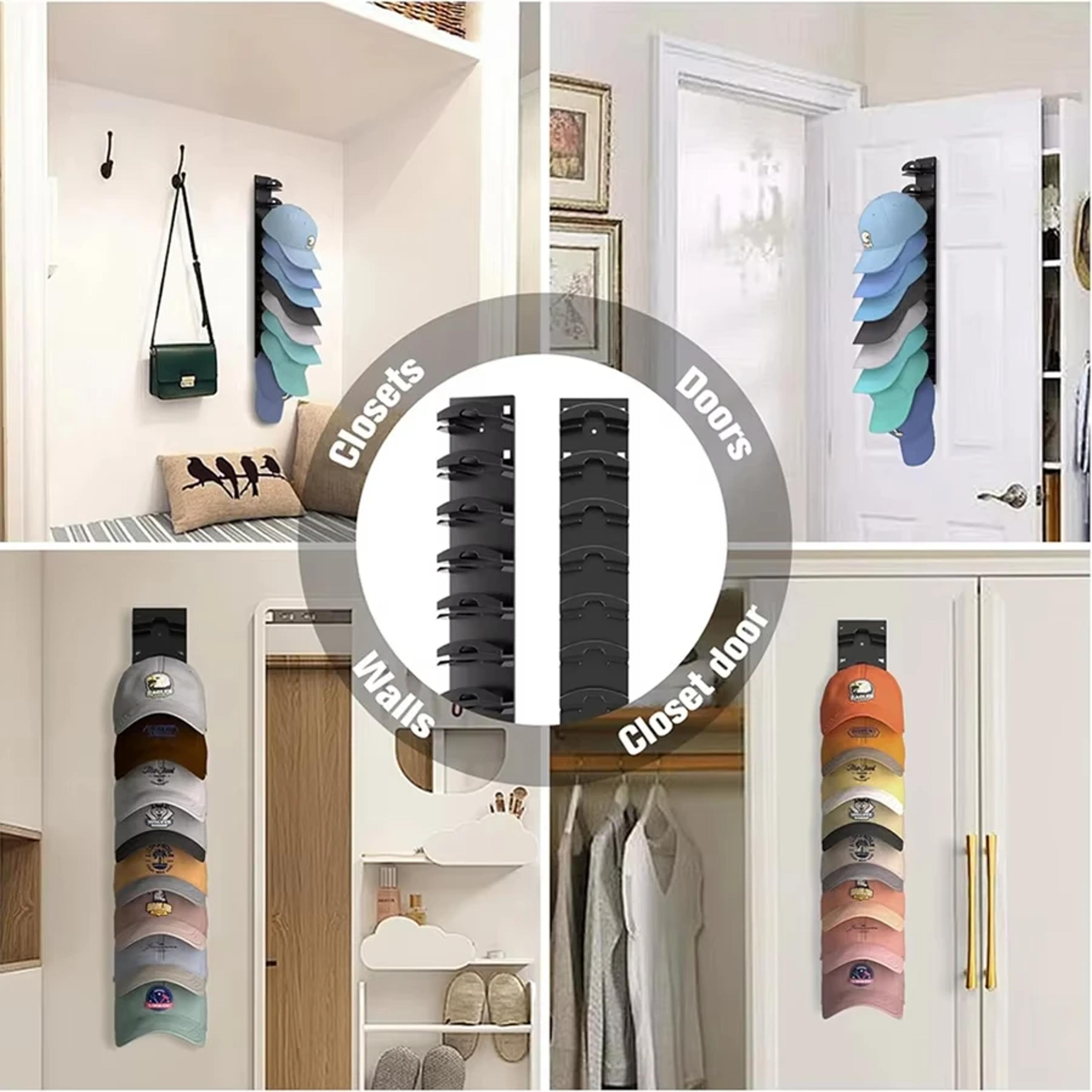 Hat Organizer For Baseball Caps Hat Rack For Wall With Strong Adhesive MultiLayer Cap Organizer Sto 5