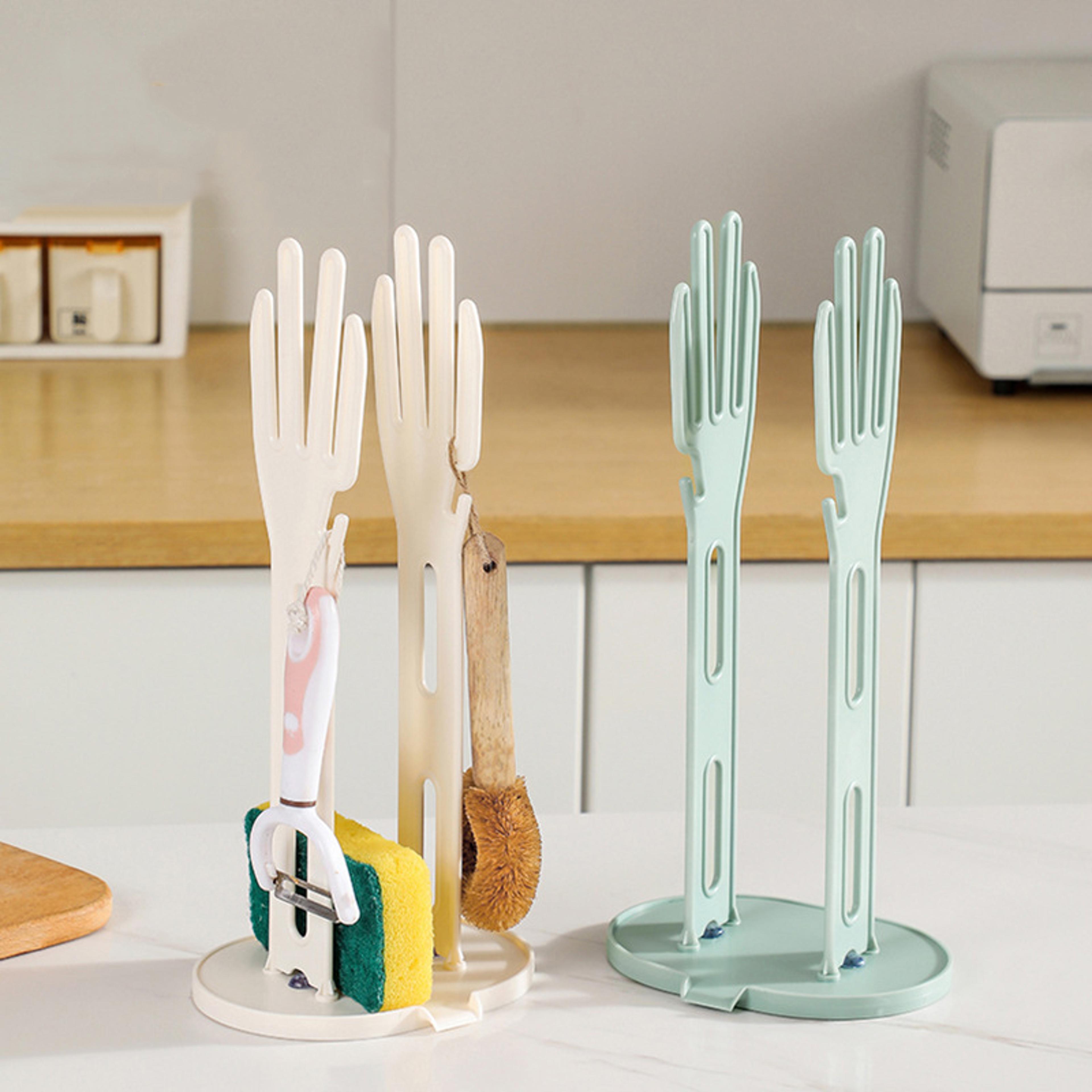 Kitchen Glove Stand Holder Rubber Glove Dryer Rack Towel Holder Countertop Storage Rack For Kitchen 2