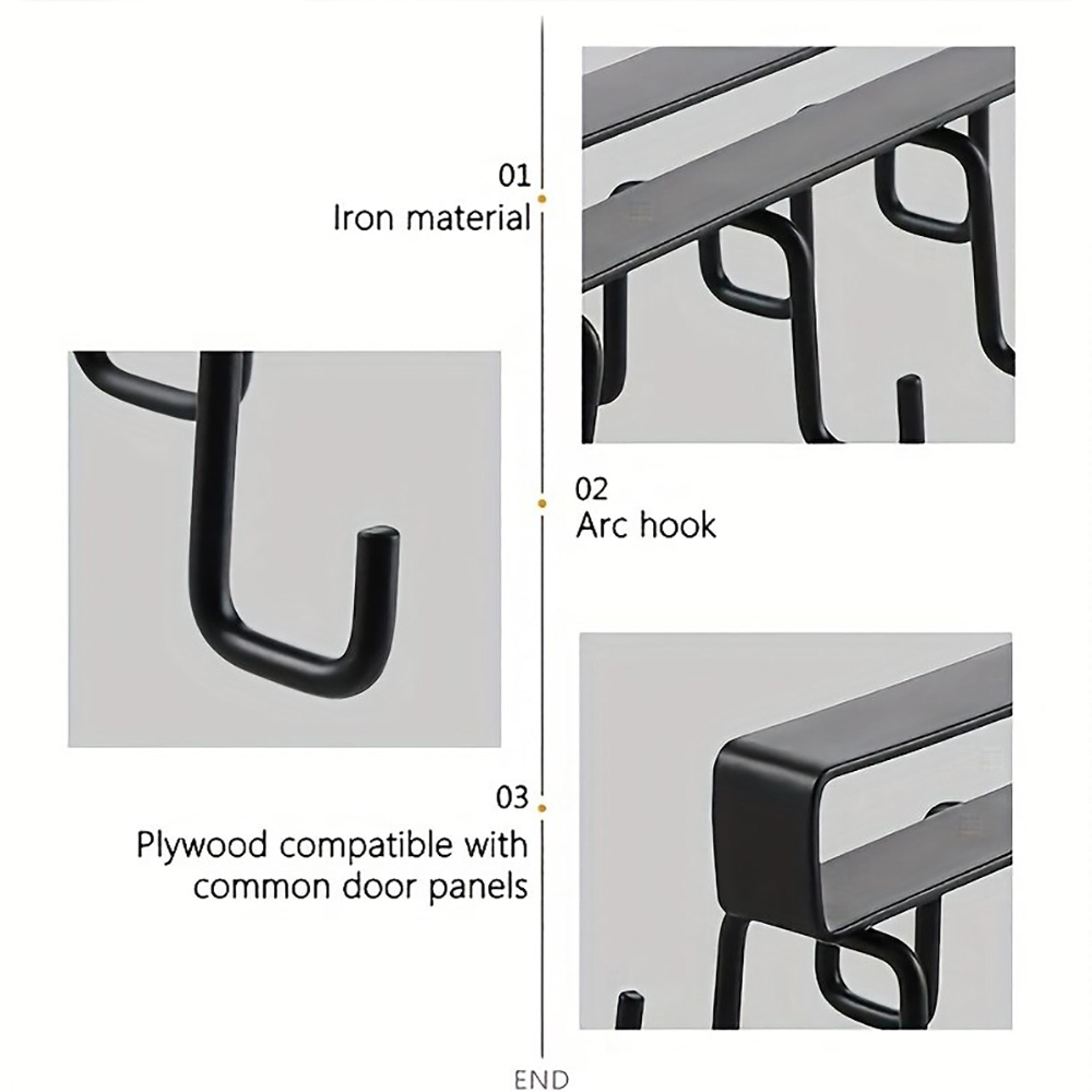 Cabinet Mug Hook Hanging Cup Holder Multi Functional Wardrobe Row Hook Organizer Save Storage Space 4