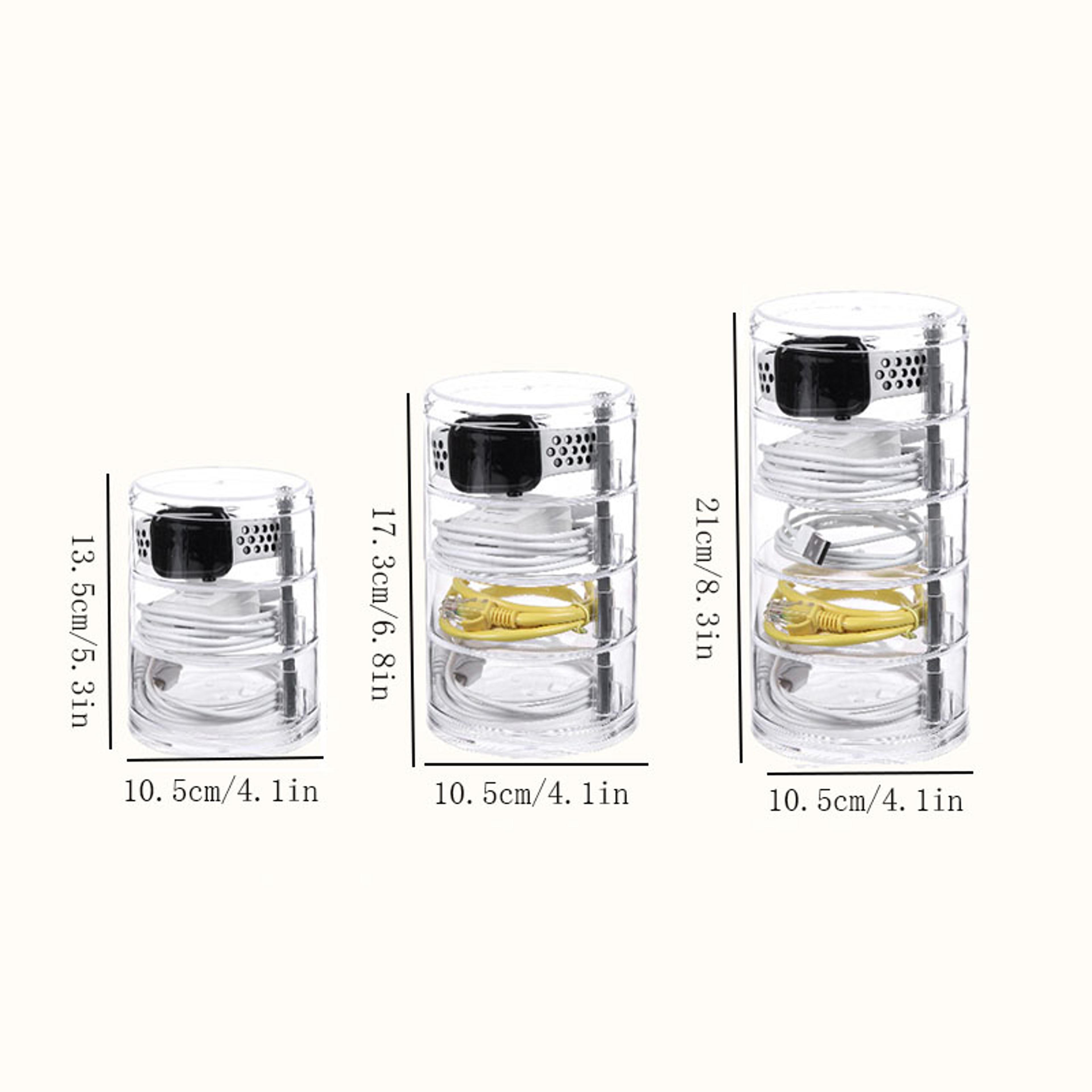 Rotating Transparent Jewelry Box Multi Layer Jewelry Necklace Storage Box Dust Proof Finishing Shel 5