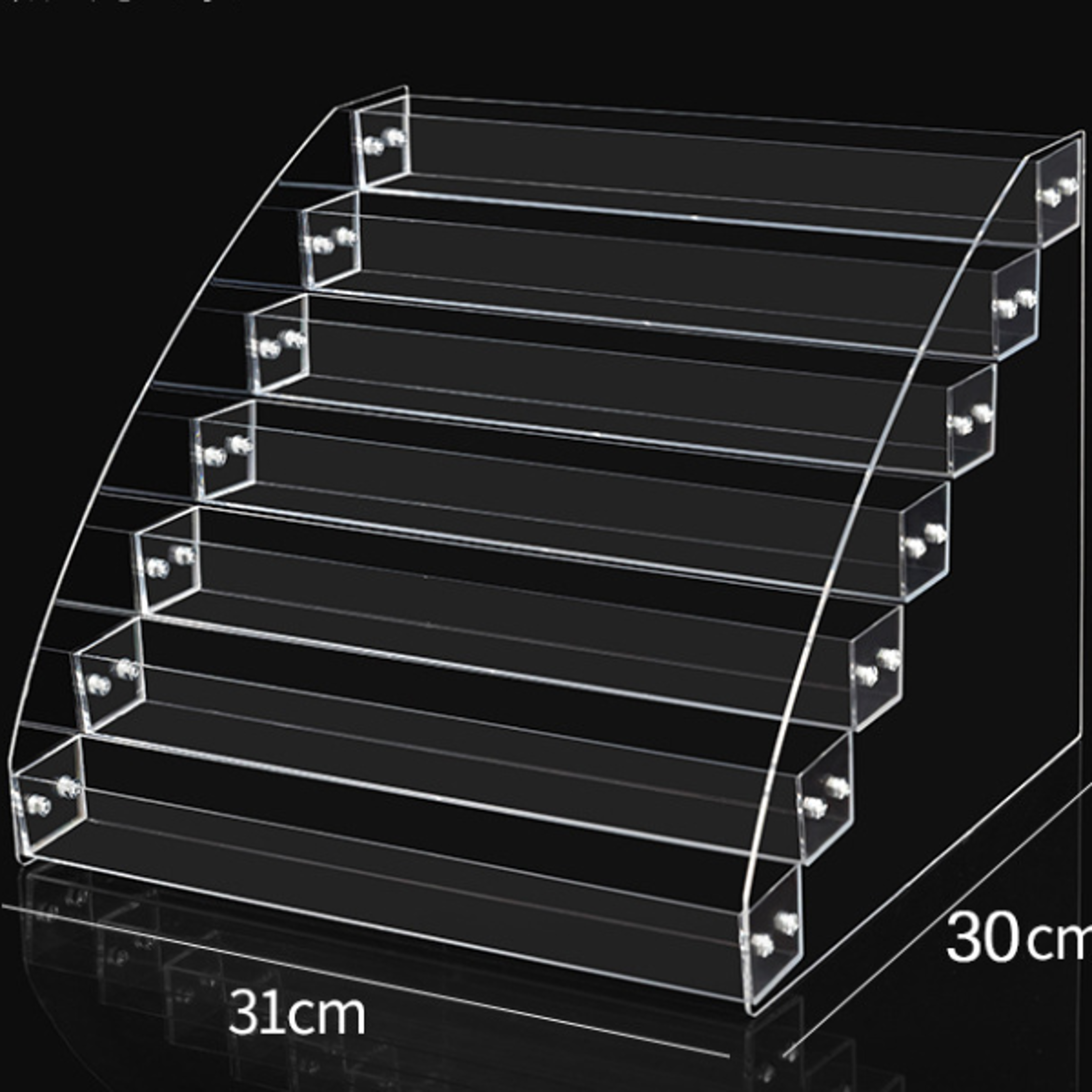Clear Acrylic Nail Polish Gel Display Stand Multi Layer Plastic Storage Rack with Drawer for Nail S