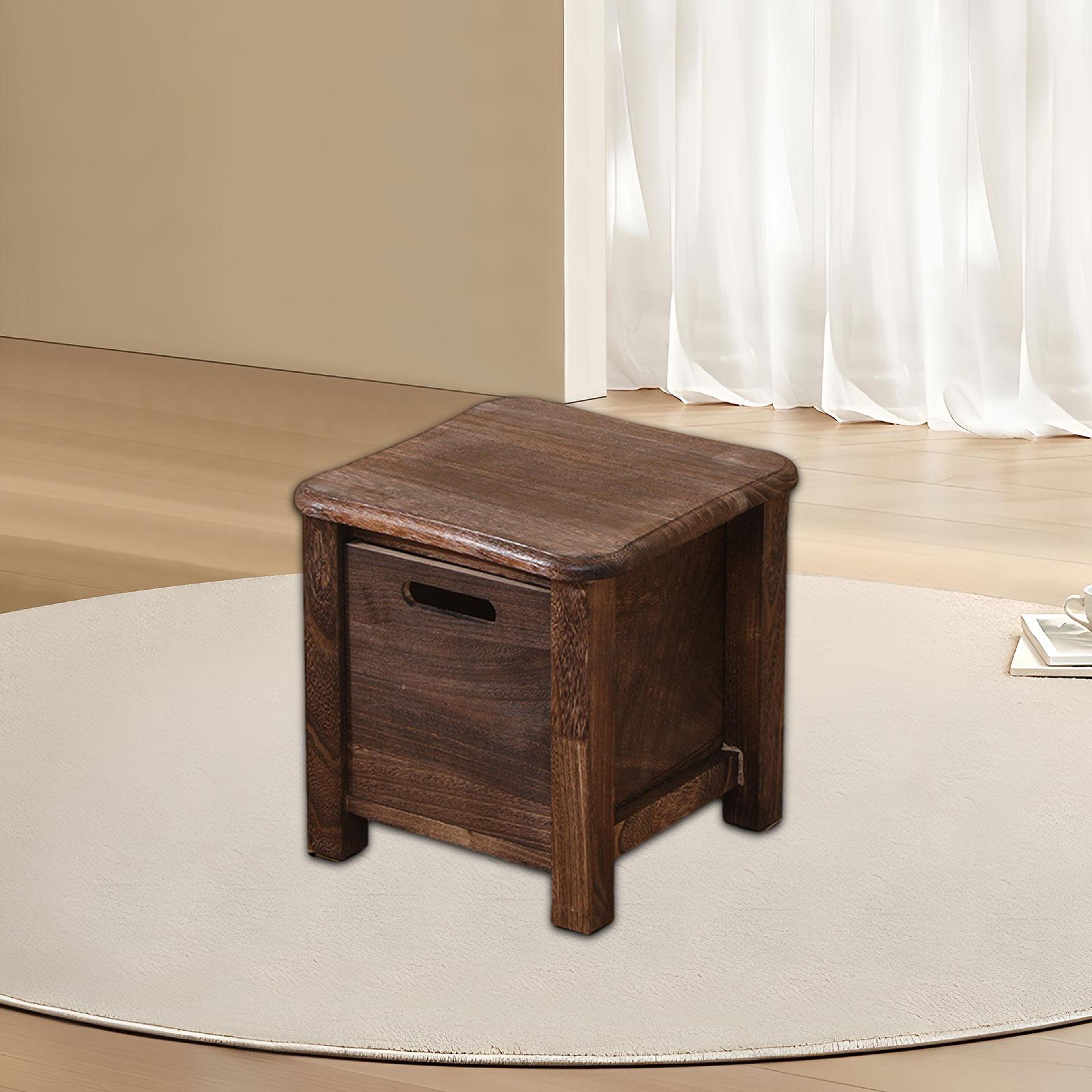 Solid Wooden Nordic Storage Stool With Drawer Bedside Bench For Apartment Entrance Hallway Change S 2