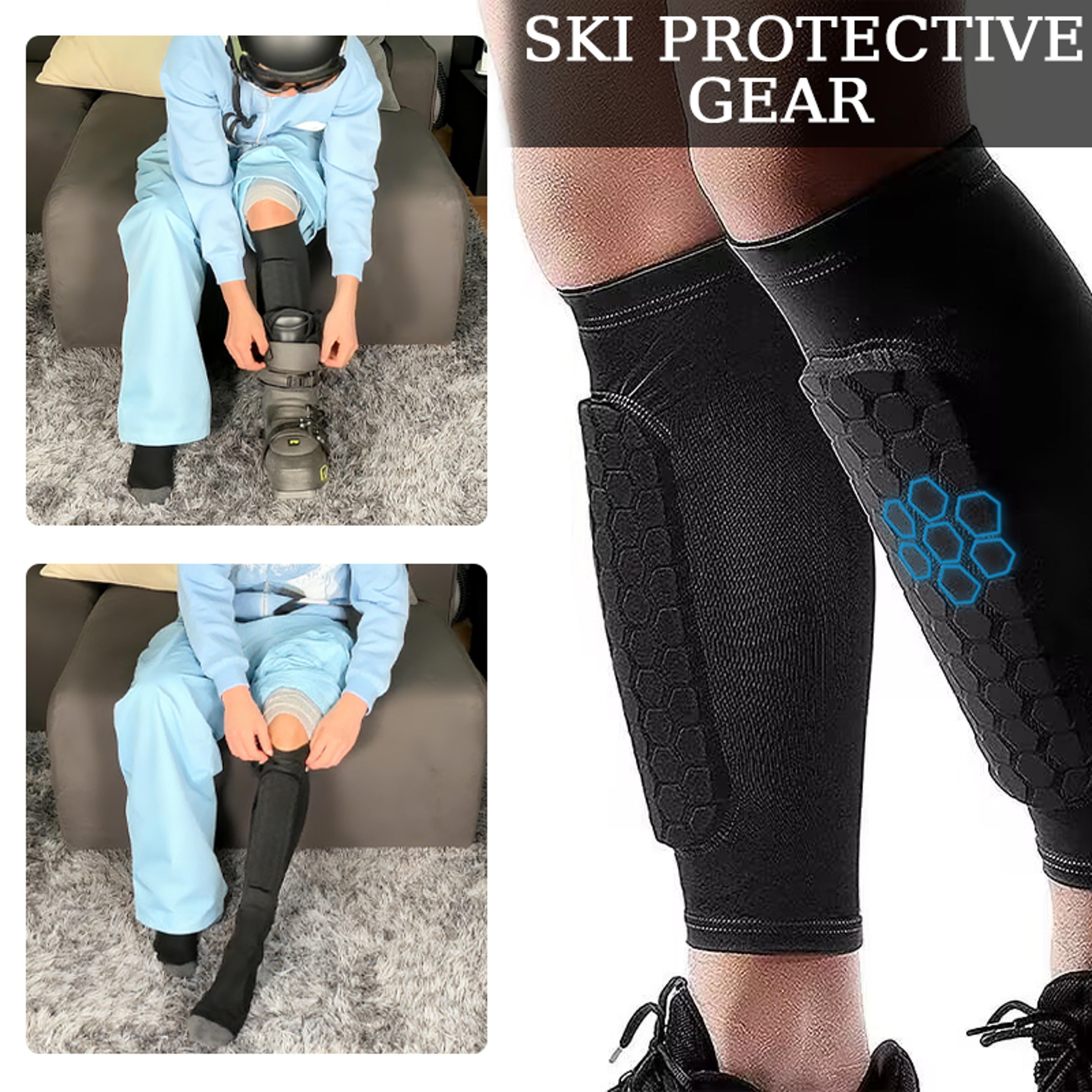 Guard Sleeves Pair Padded AntiShin Bang Relief ImpactAbsorbing Calf Protector For Skiing  Snowboard 1