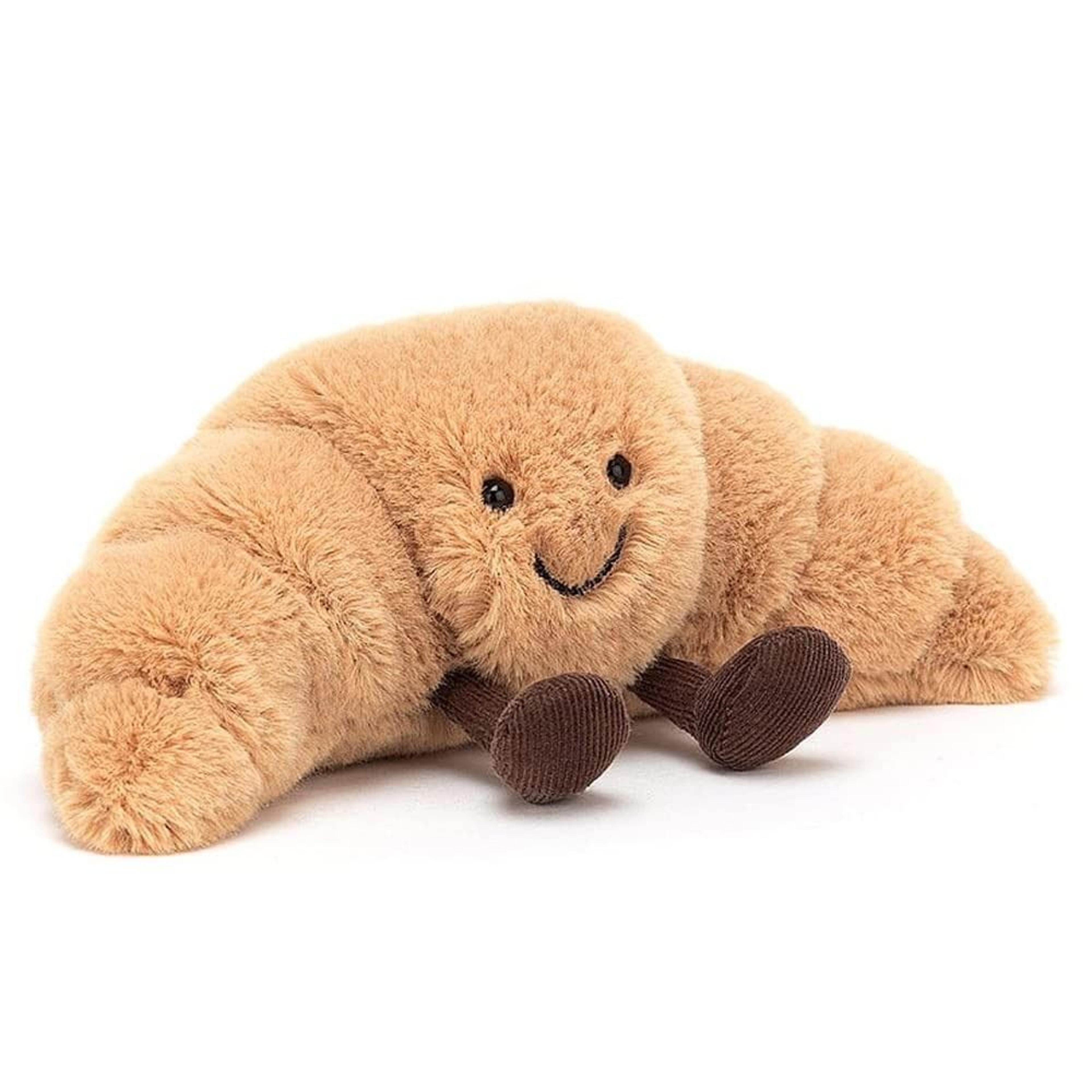 rag doll toy sofa decoration, stuffed animals, smile croissant bread pillow plush toy, croissant plush smile bread