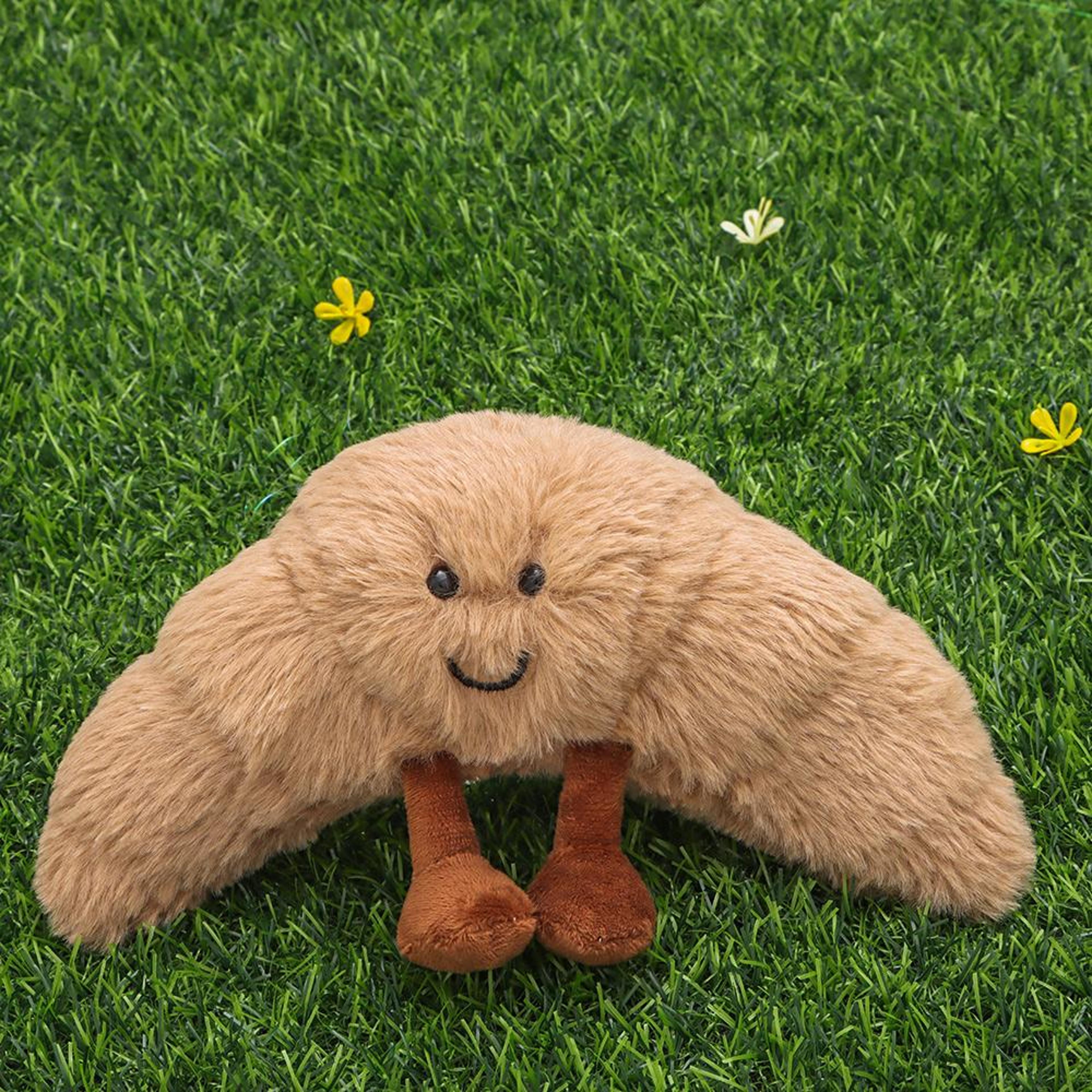 Rag Doll Toy Sofa Decoration Stuffed Animals Smile Croissant Bread Pillow Plush Toy Croissant Plush 2