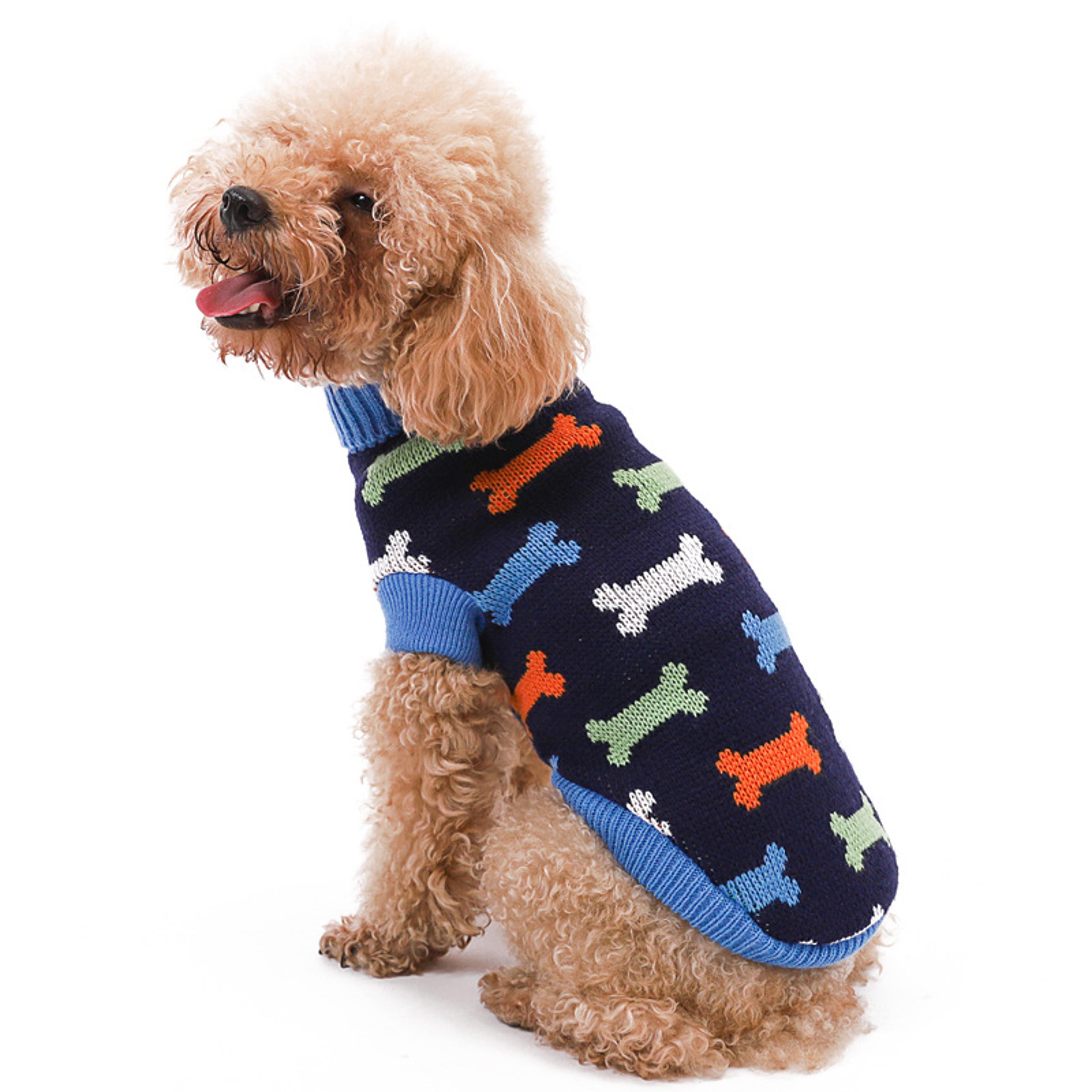 Warm Pet Dog Sweater Winter Dog Clothes For Small Medium Dogs Knitted Puppy Cat Coat For Chihuahua  2