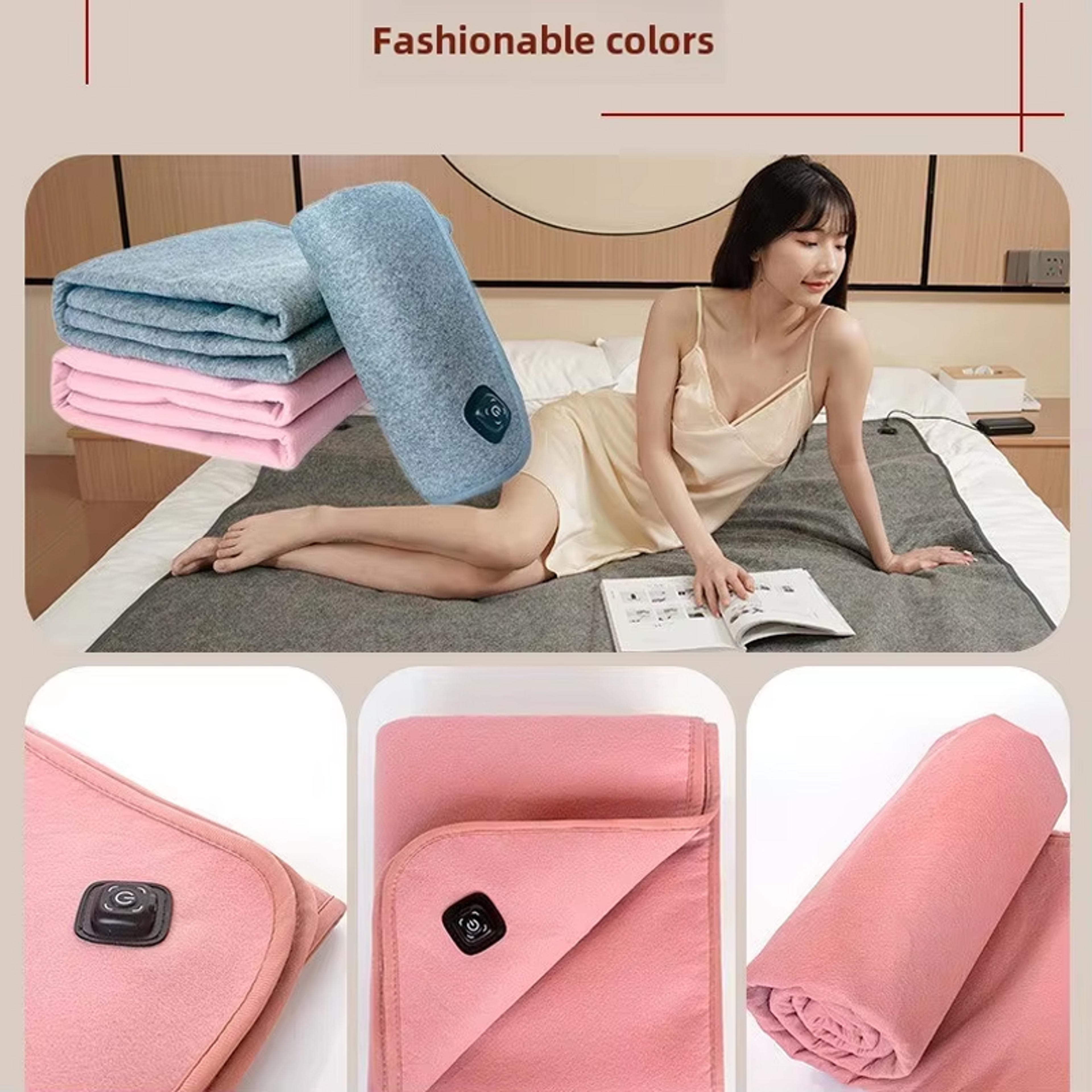 Heated Mat Plush Electric Blanket Single Mattress Portable USB TypeC Interface Washable For Office  3