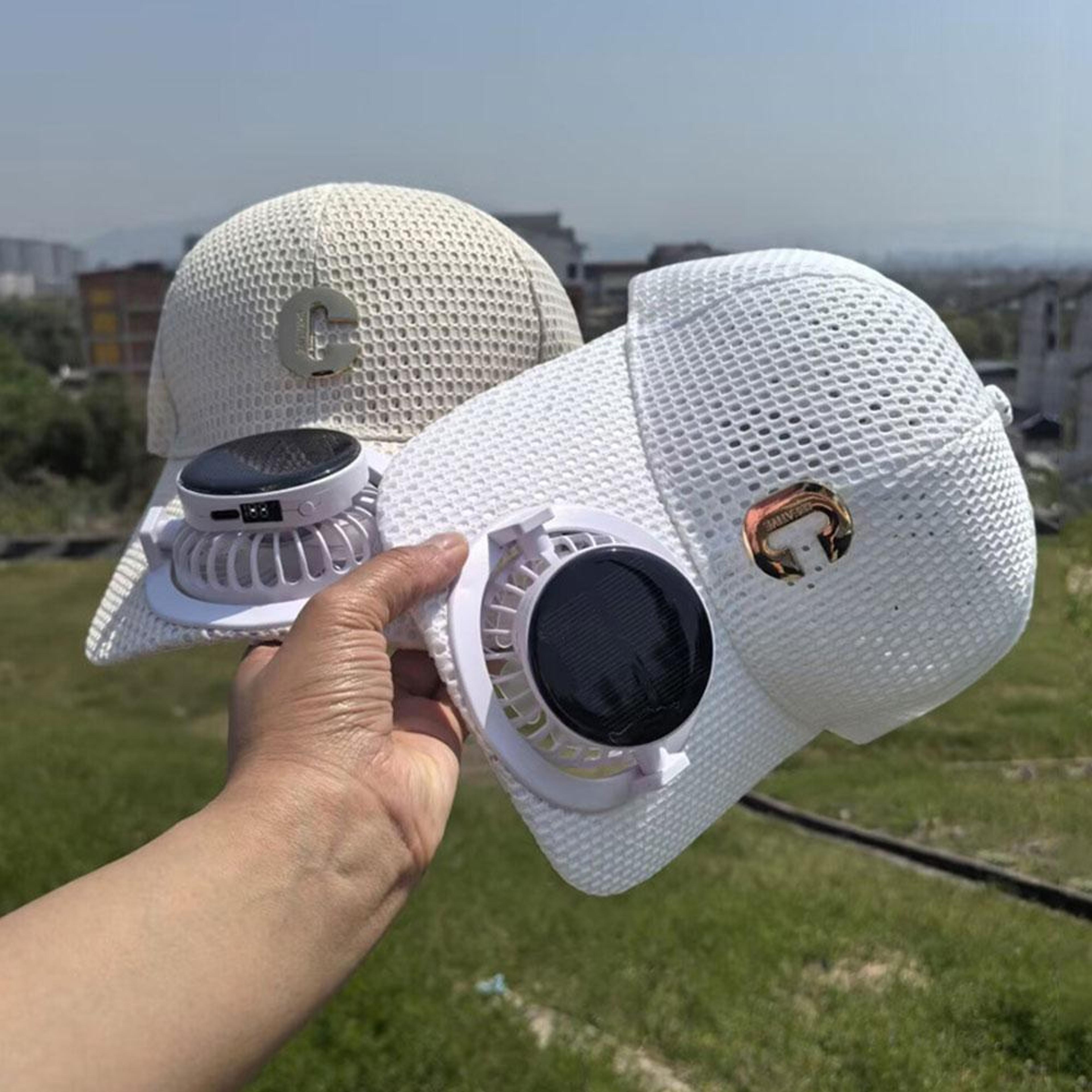 Breathable Mesh Sun Protection Cap Solar Charging Hat Outdoor Fishing Snapback Trucker Cap Comforta 1
