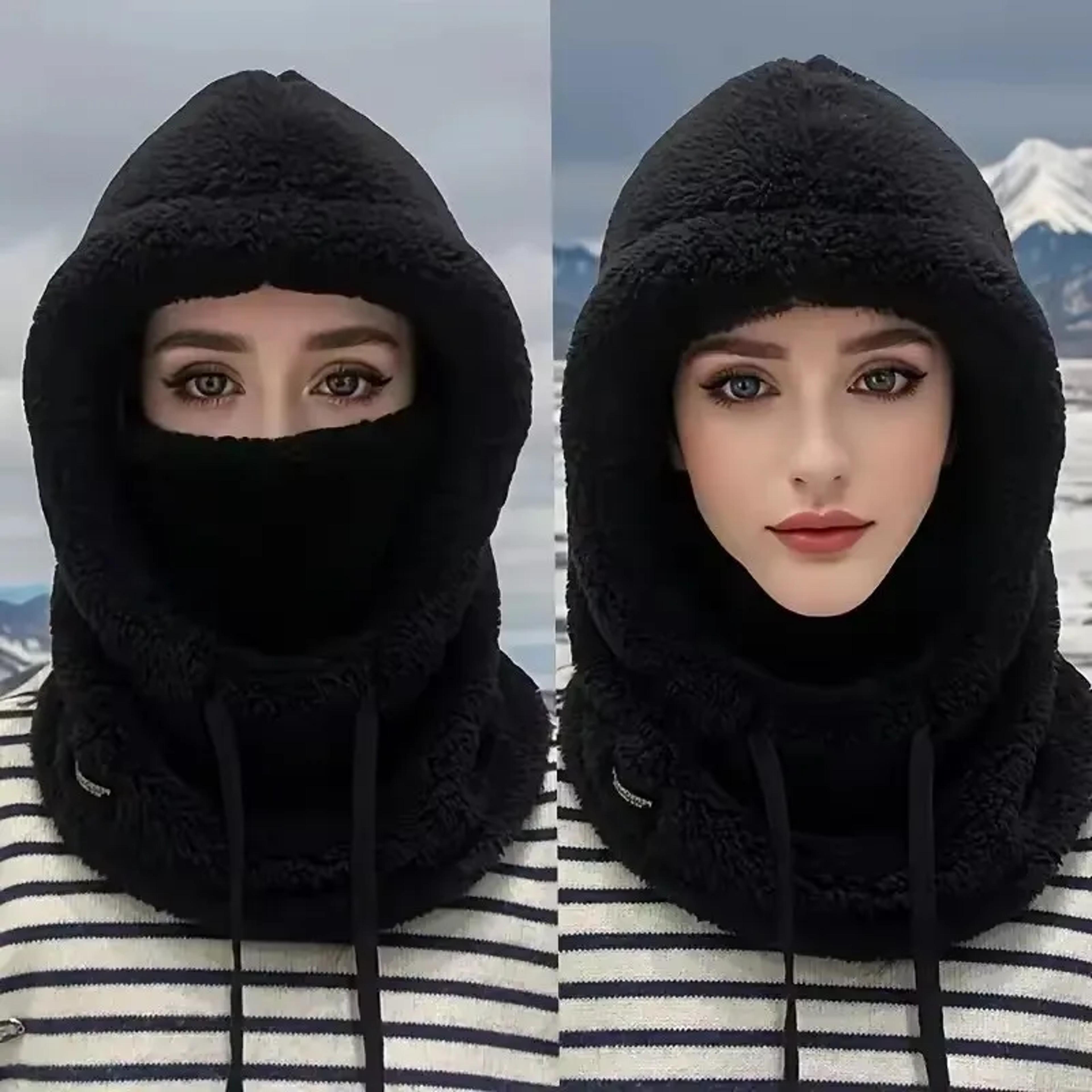 Warm Thermal Windproof Balaclava Ski Hood Motorcycle Face Cover Polar Fleece Adjustable Cycling Nec 3