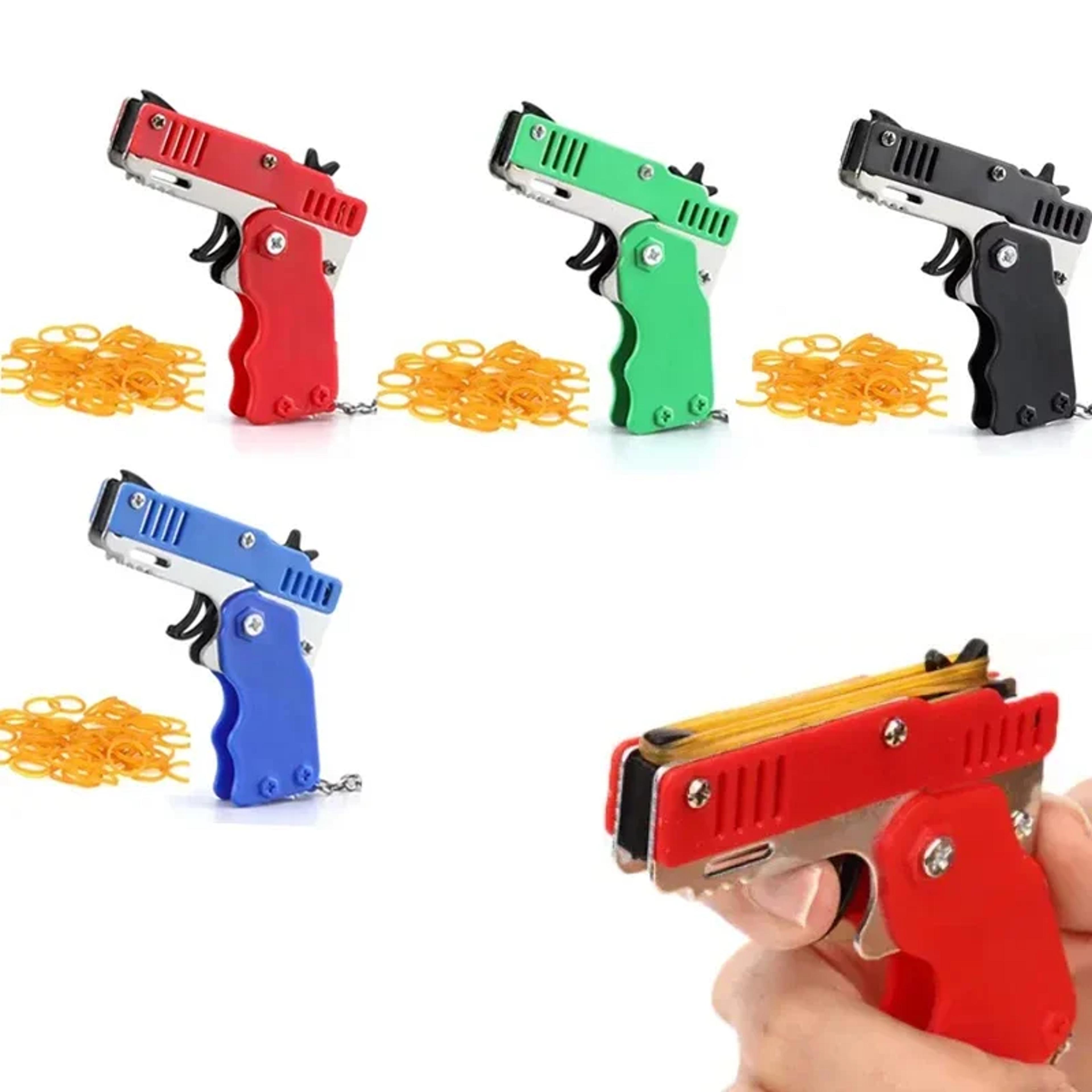 key chain gun rubber band shooter, outdoor party toy gun, children holiday gift, boyfriend gift