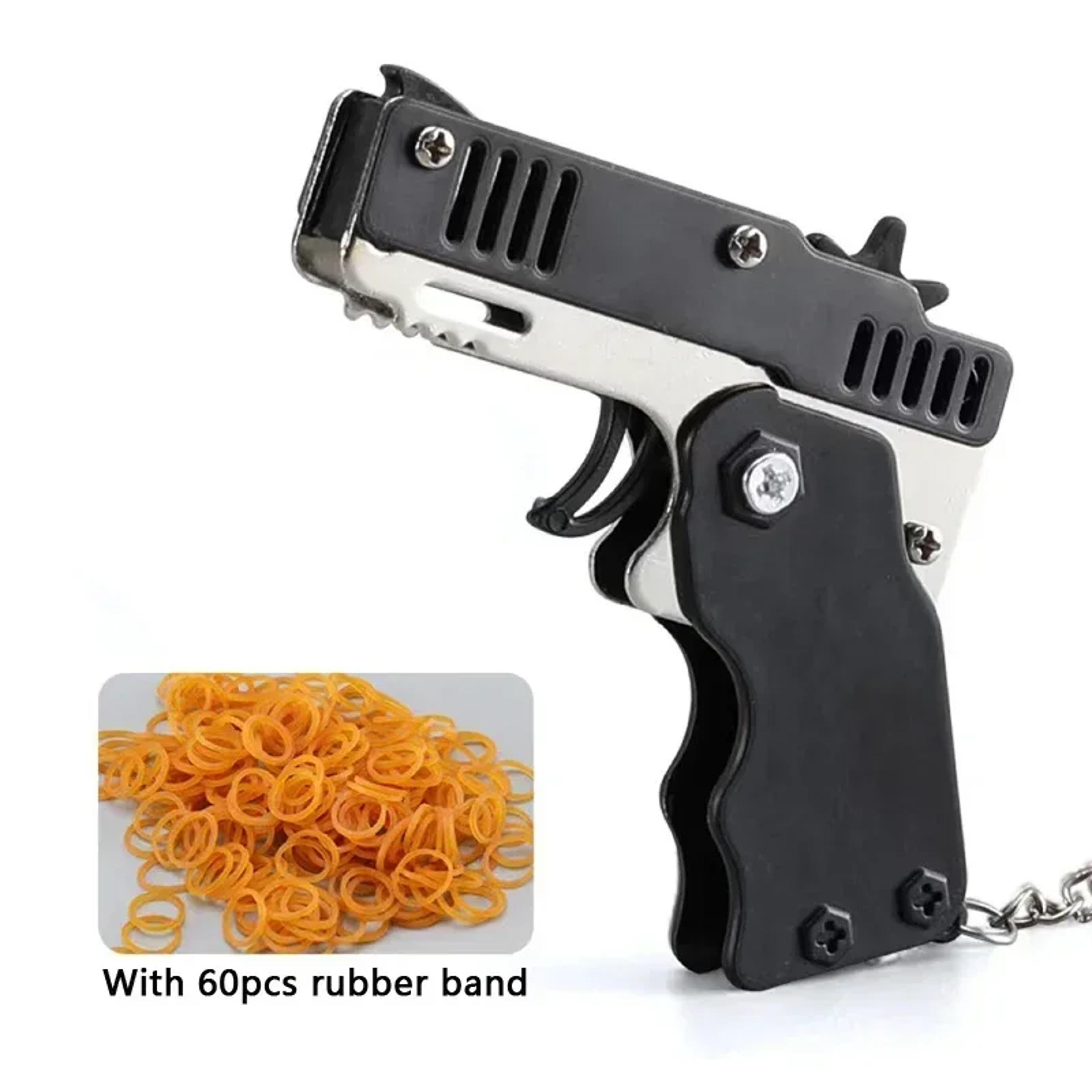 Key Chain Gun Rubber Band Shooter Outdoor Party Toy Gun Children Holiday Gift Boyfriend Gift 8