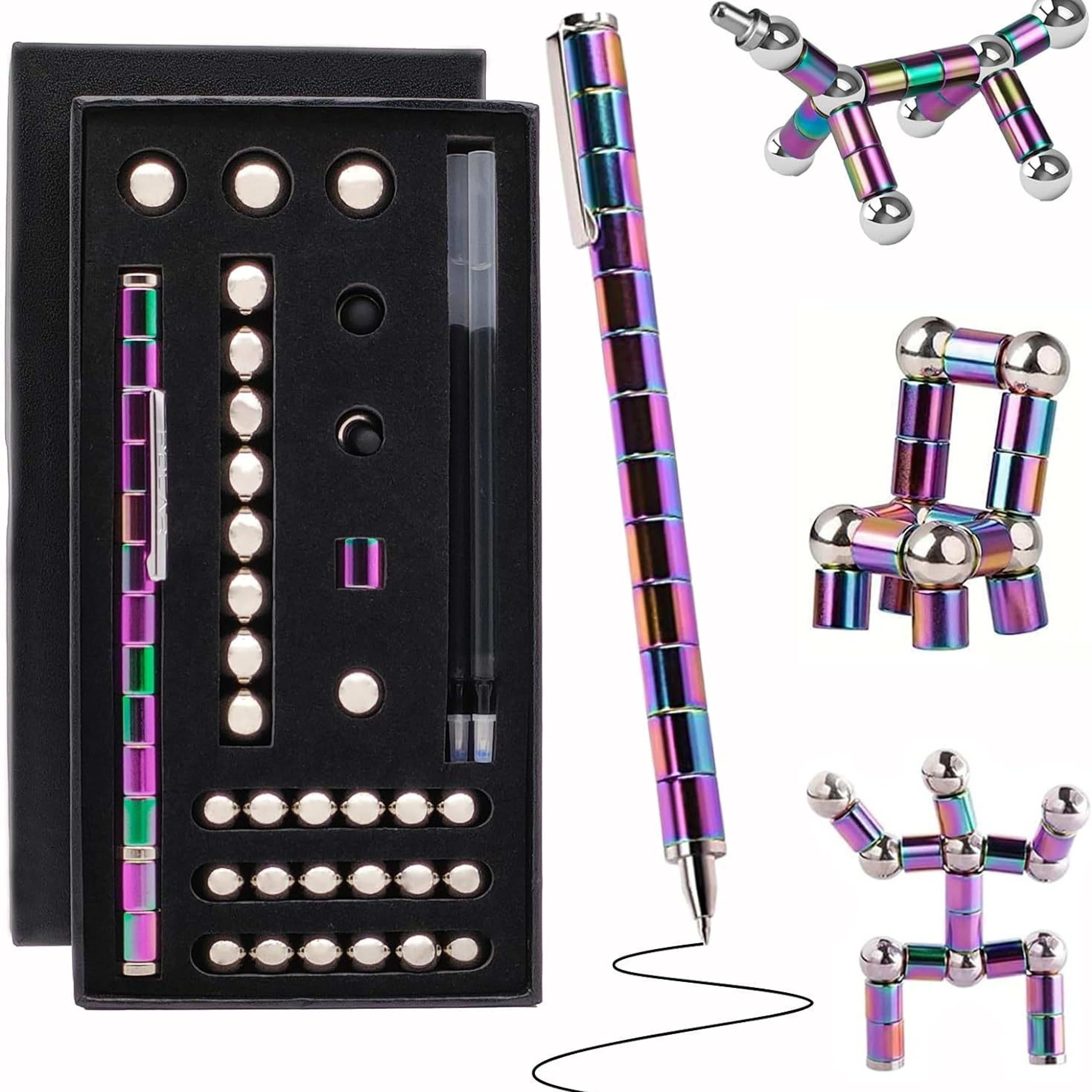 Versatile Magnetic Pen Capacities Stylus Stress Relief Magnet Pen Gift Set For Students 3