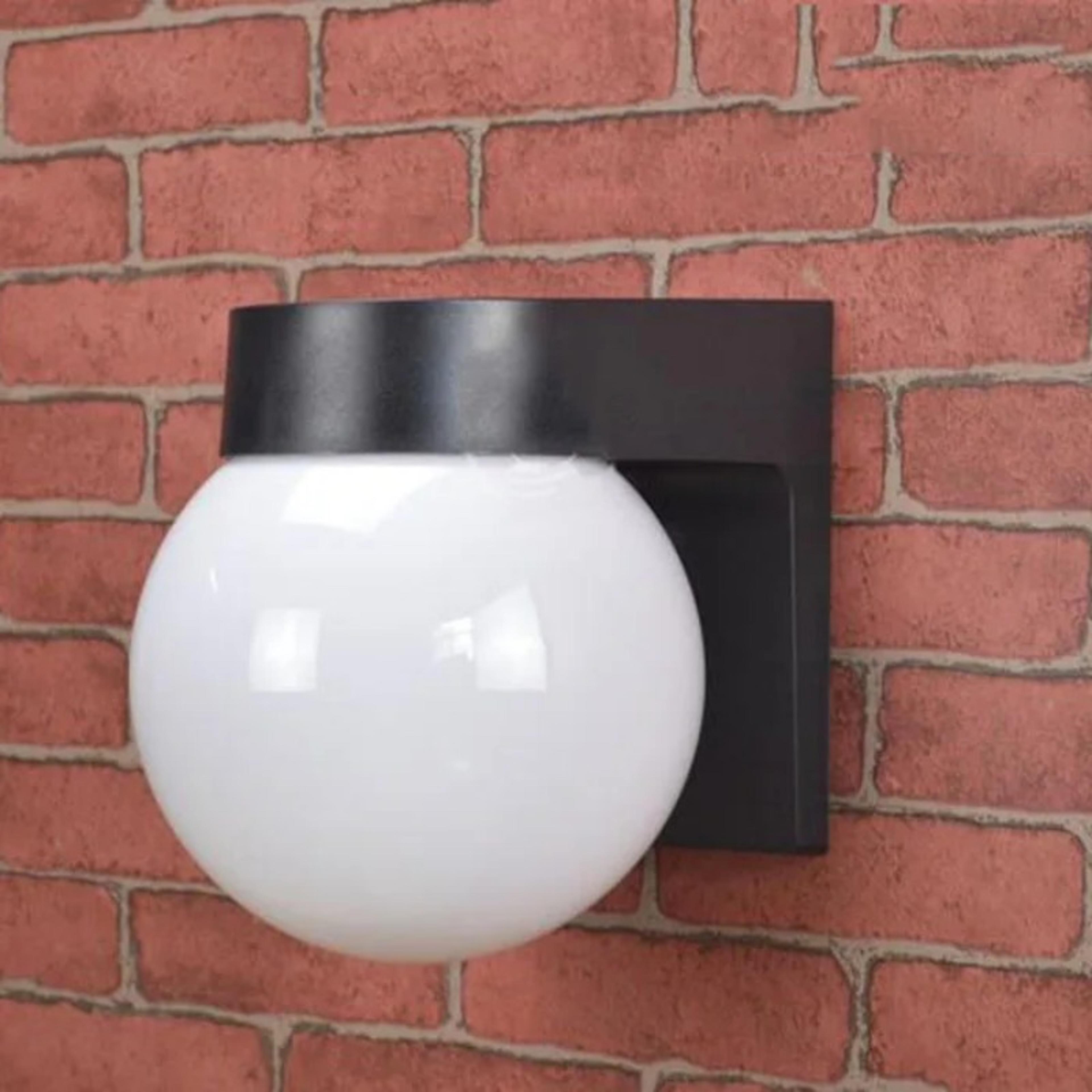 Simple Design Loft LED Outdoor Porch Light Home Base Type Ball Black Style Lampshade Decorative Out 4