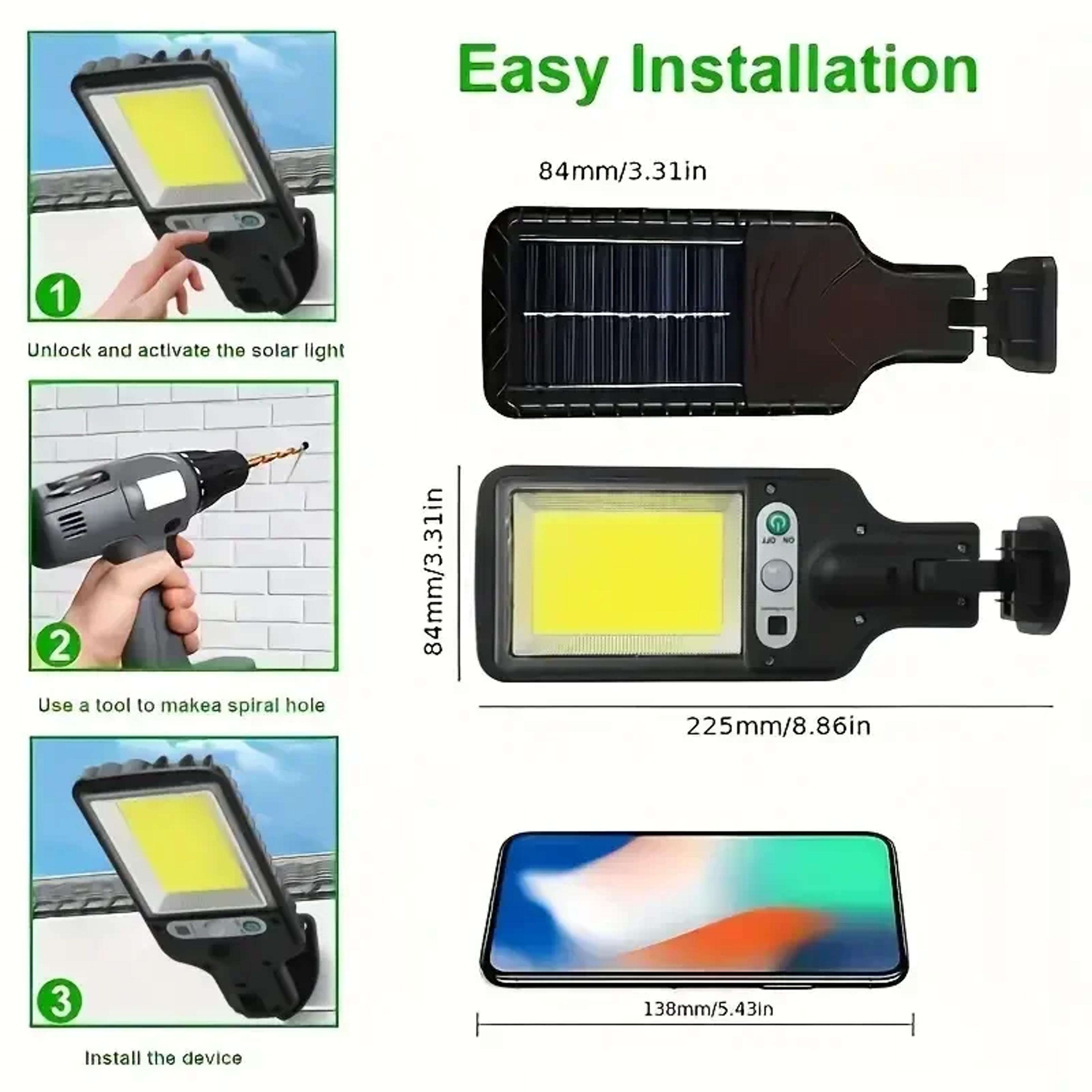 Solar Street Lights Outdoor Waterproof Human Body Sensing Courtyard Garden Wall Lighting Household  2