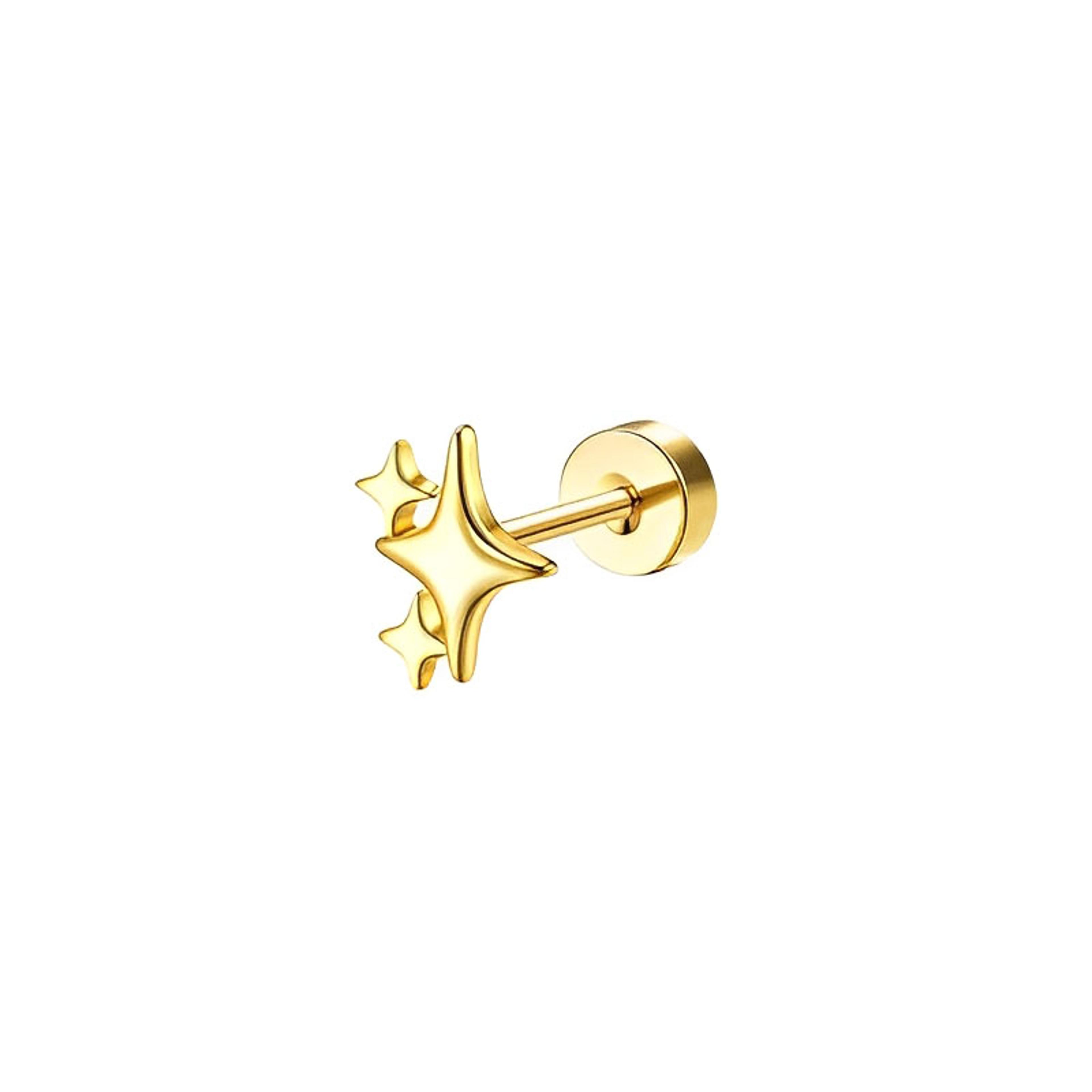Surgical Stainless Steel Earrings For Women Dainty Flat Back Earring Stud Hoop Cartilage Earrings F 1