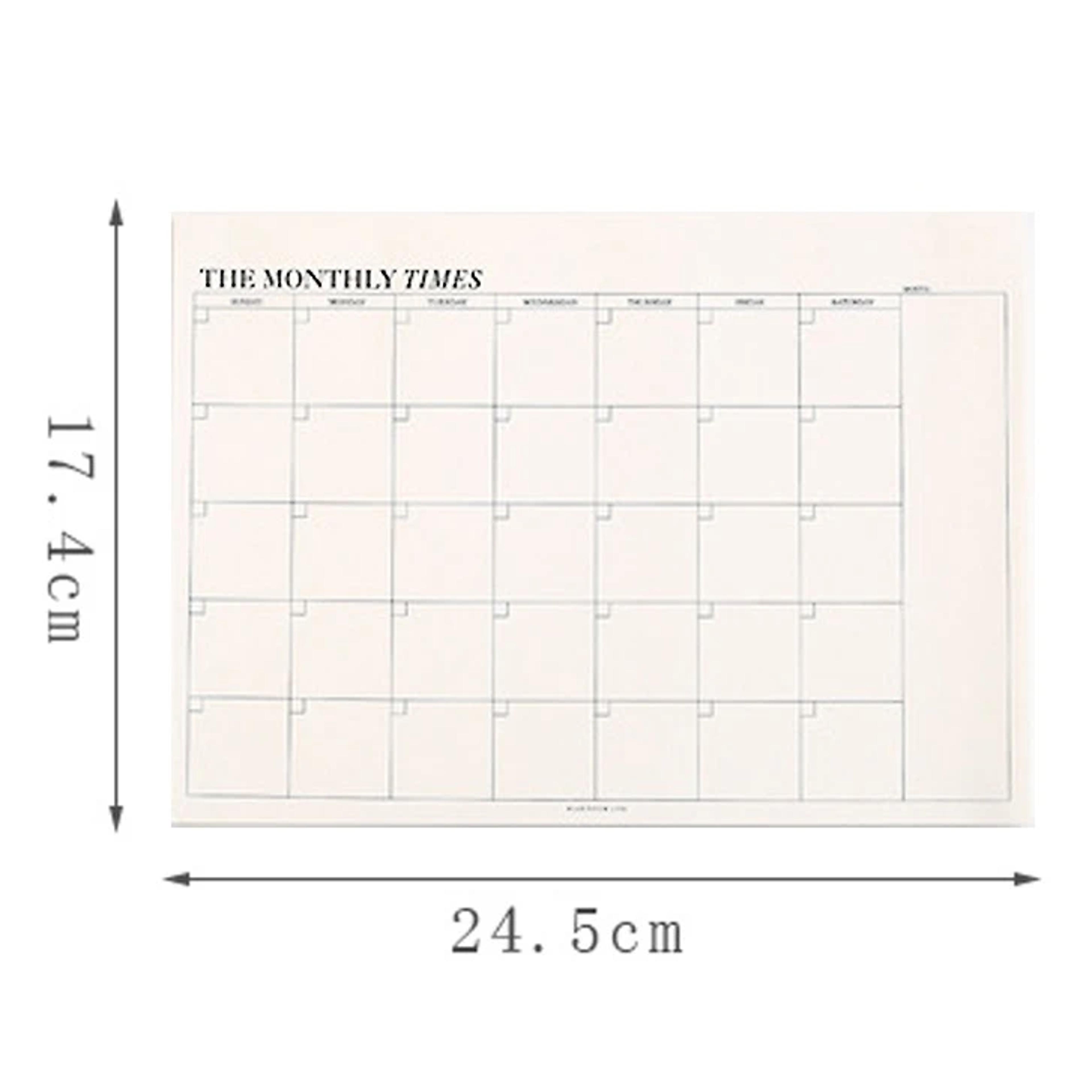 Weekly Planner Monthly Undated Agenda Notebook Schedules Study Planner Stationery Office School Sup