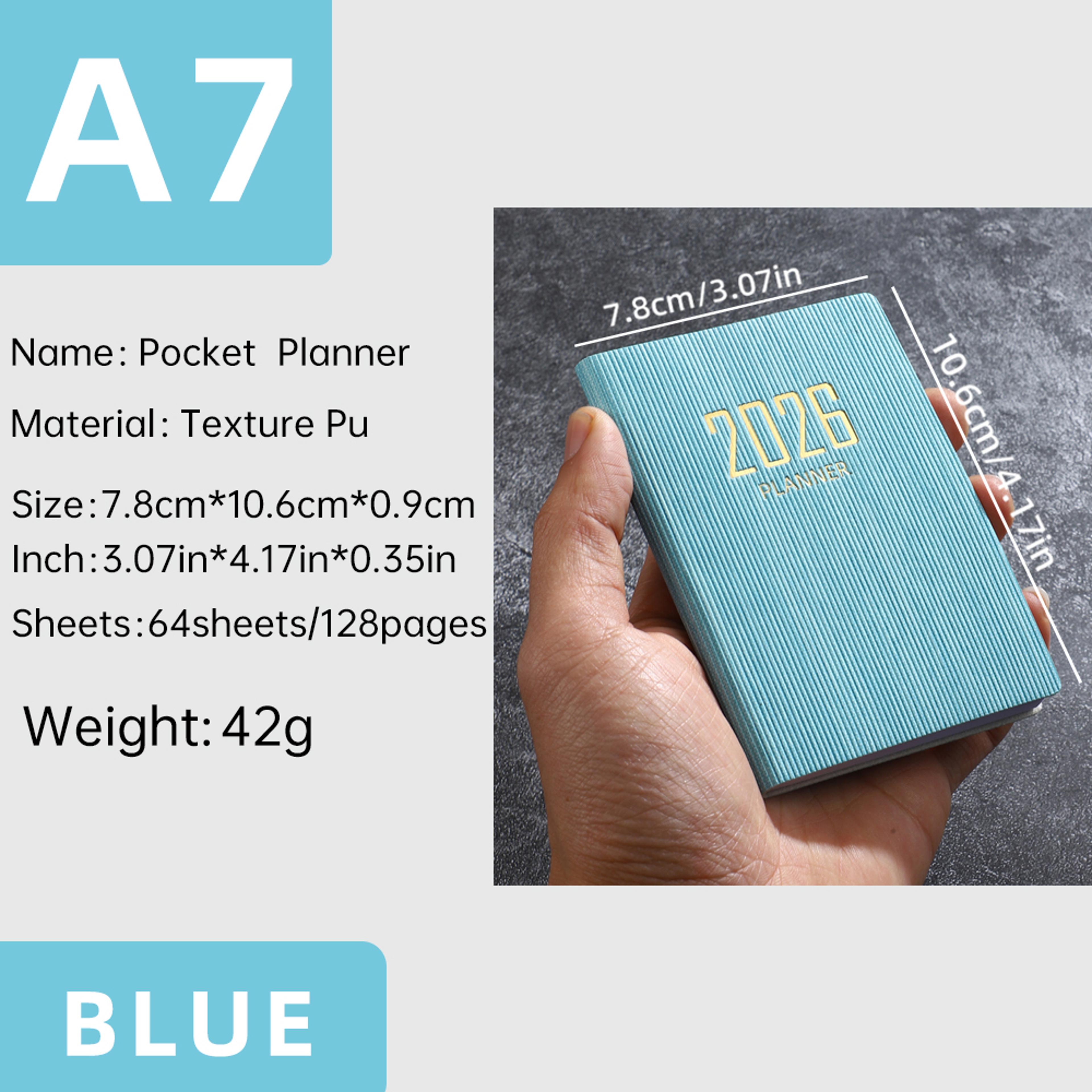 English Planner Book Mini Portable Pocket Daily Schedule Book Thin Weekly Calendar For Busy Lifesty 7