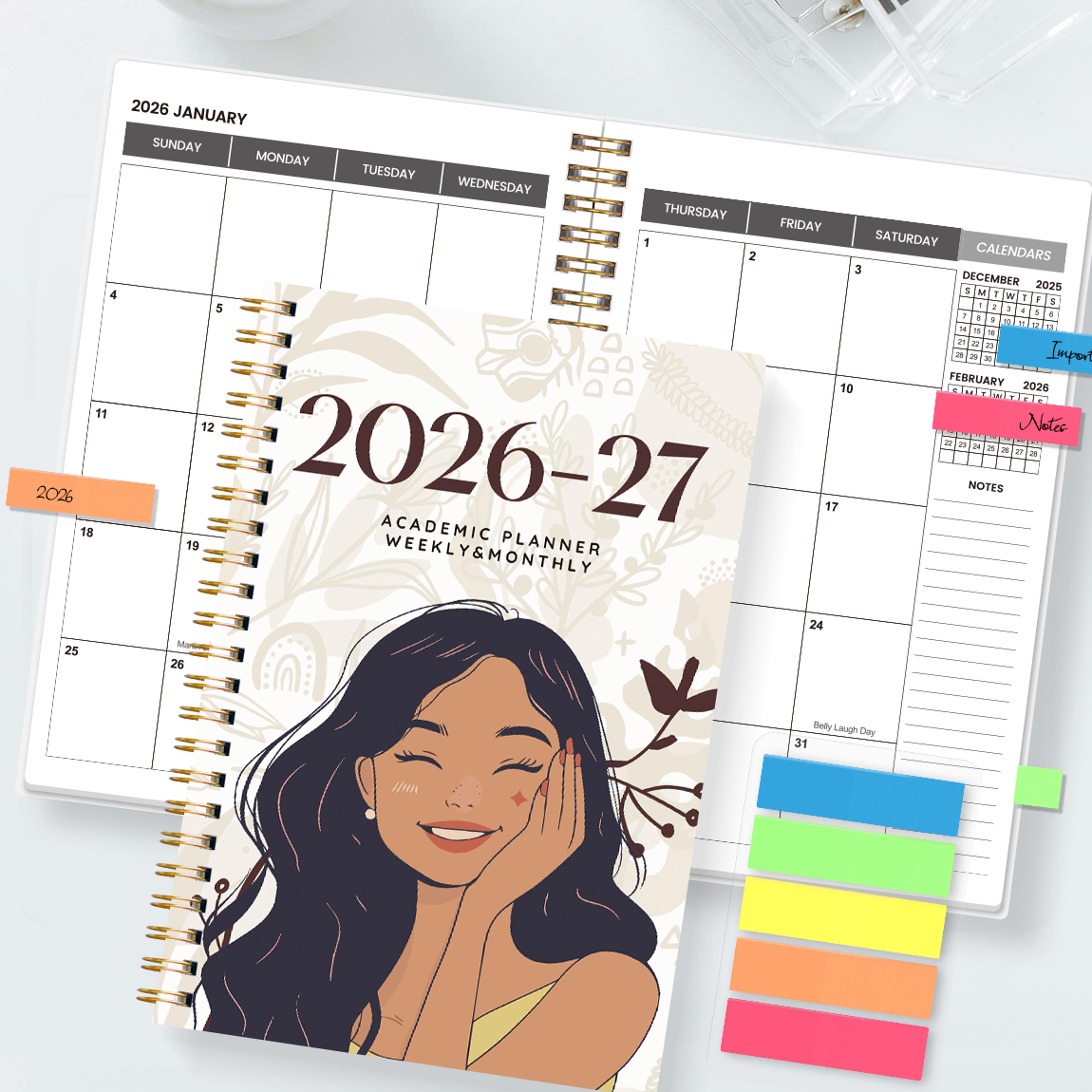 Weekly  Monthly Planner Spiral Organizer With Calendar  Notes School  Office Supplies 5