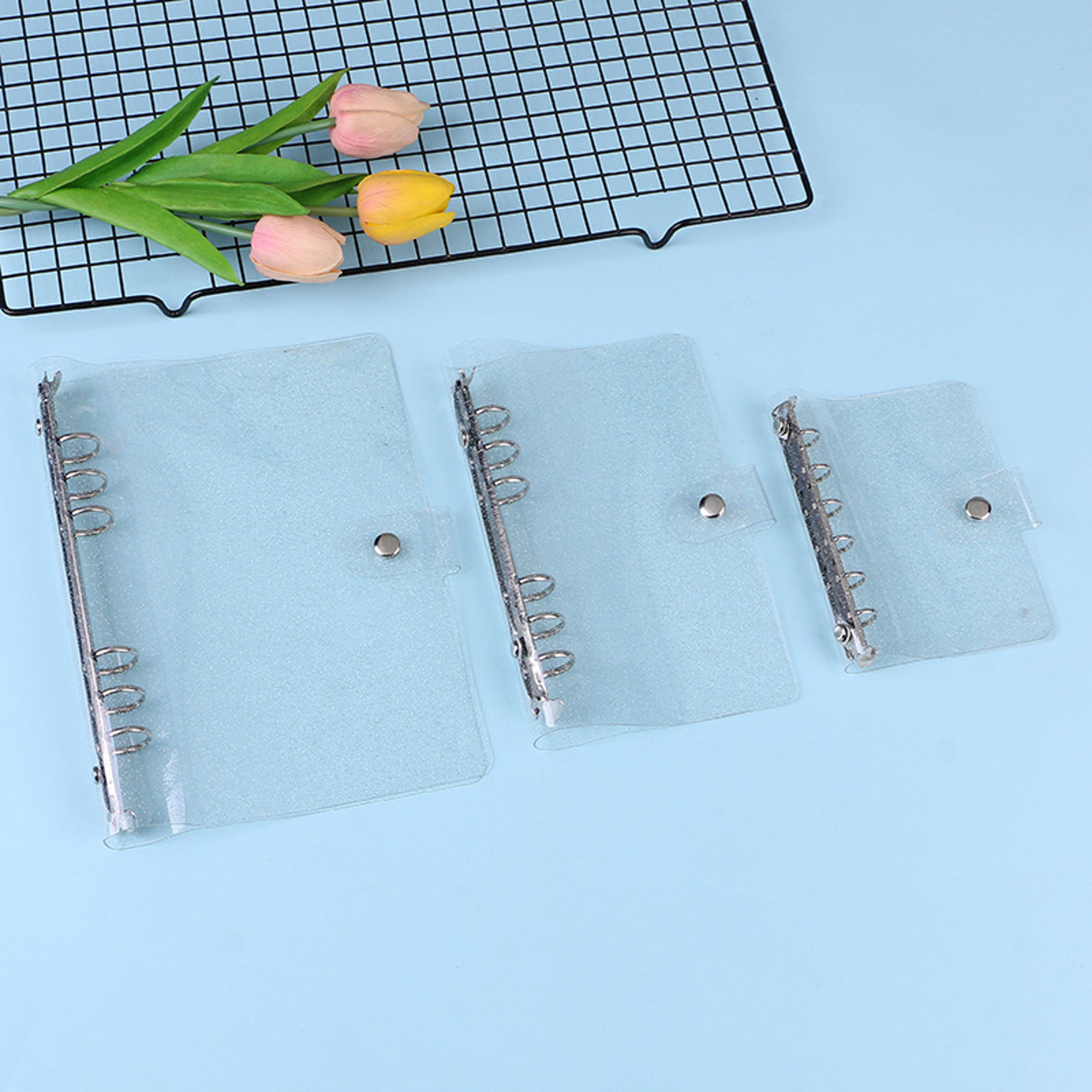 Glittery Bling Binder Notebook Cover Diary Agenda Planner Paper Cover For School Stationery 4