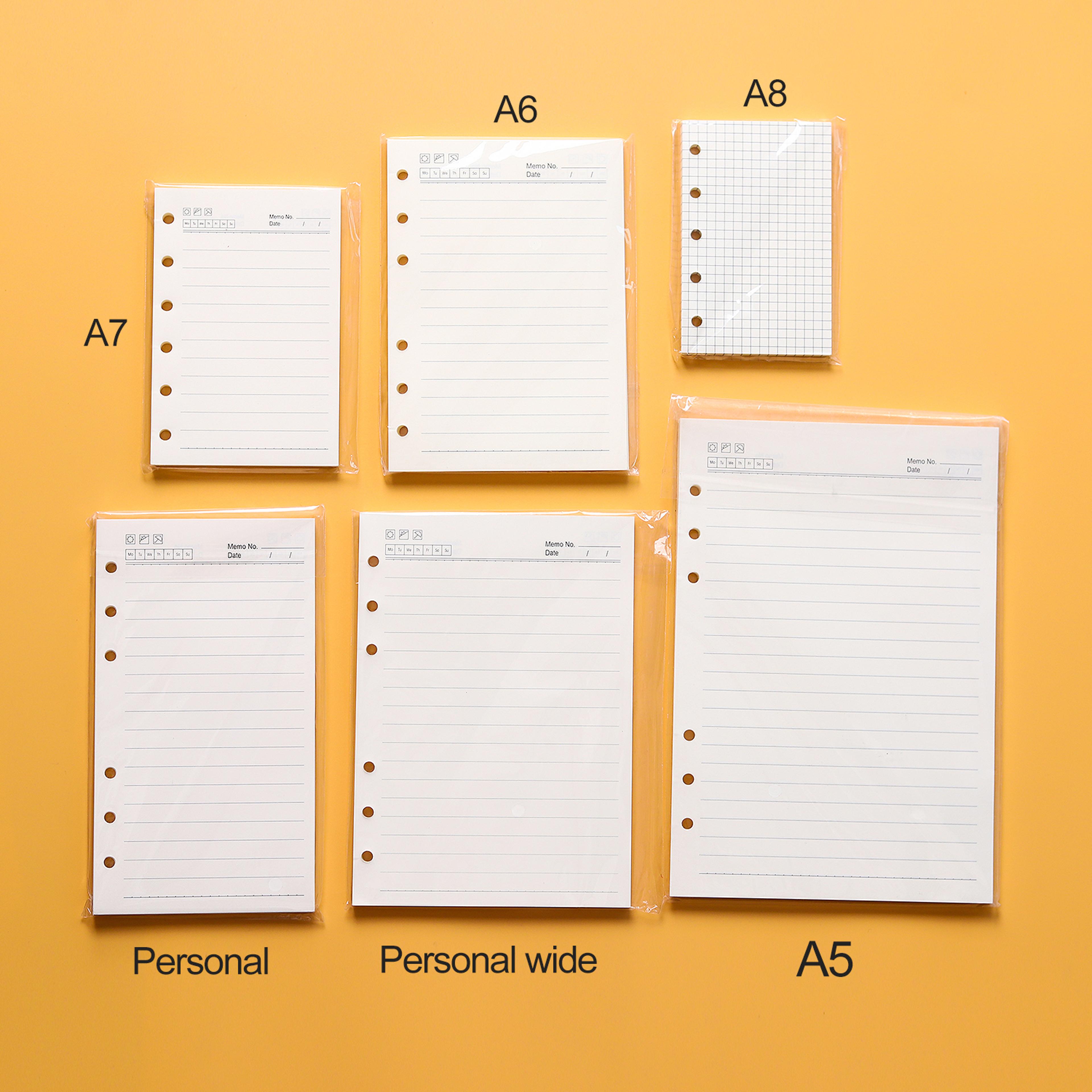 High Quality Ring Binder Notebook Insert Refills Loose Leaf Spiral Diary Planner Paper Durable Inne