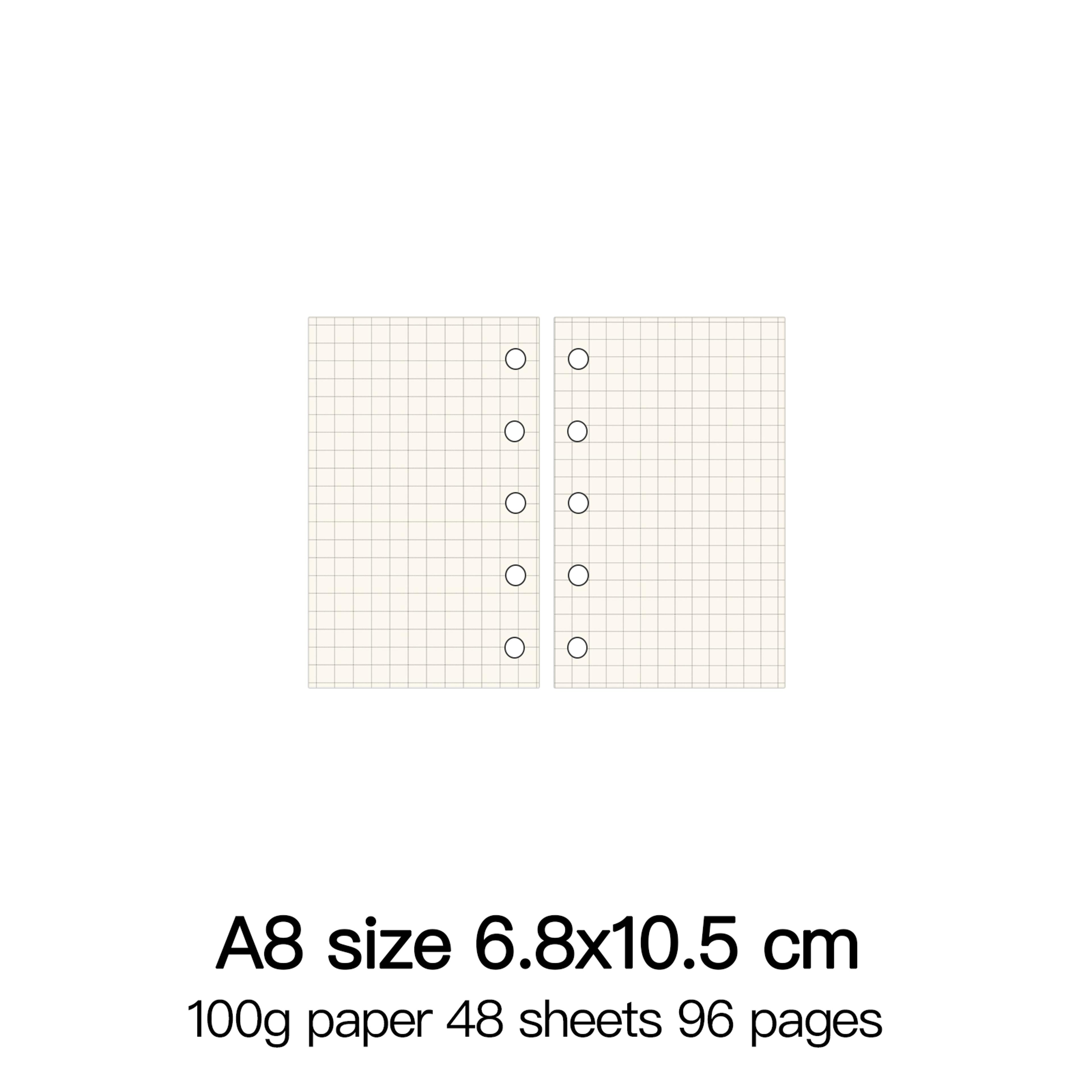 High Quality Ring Binder Notebook Insert Refills Loose Leaf Spiral Diary Planner Paper Durable Inne