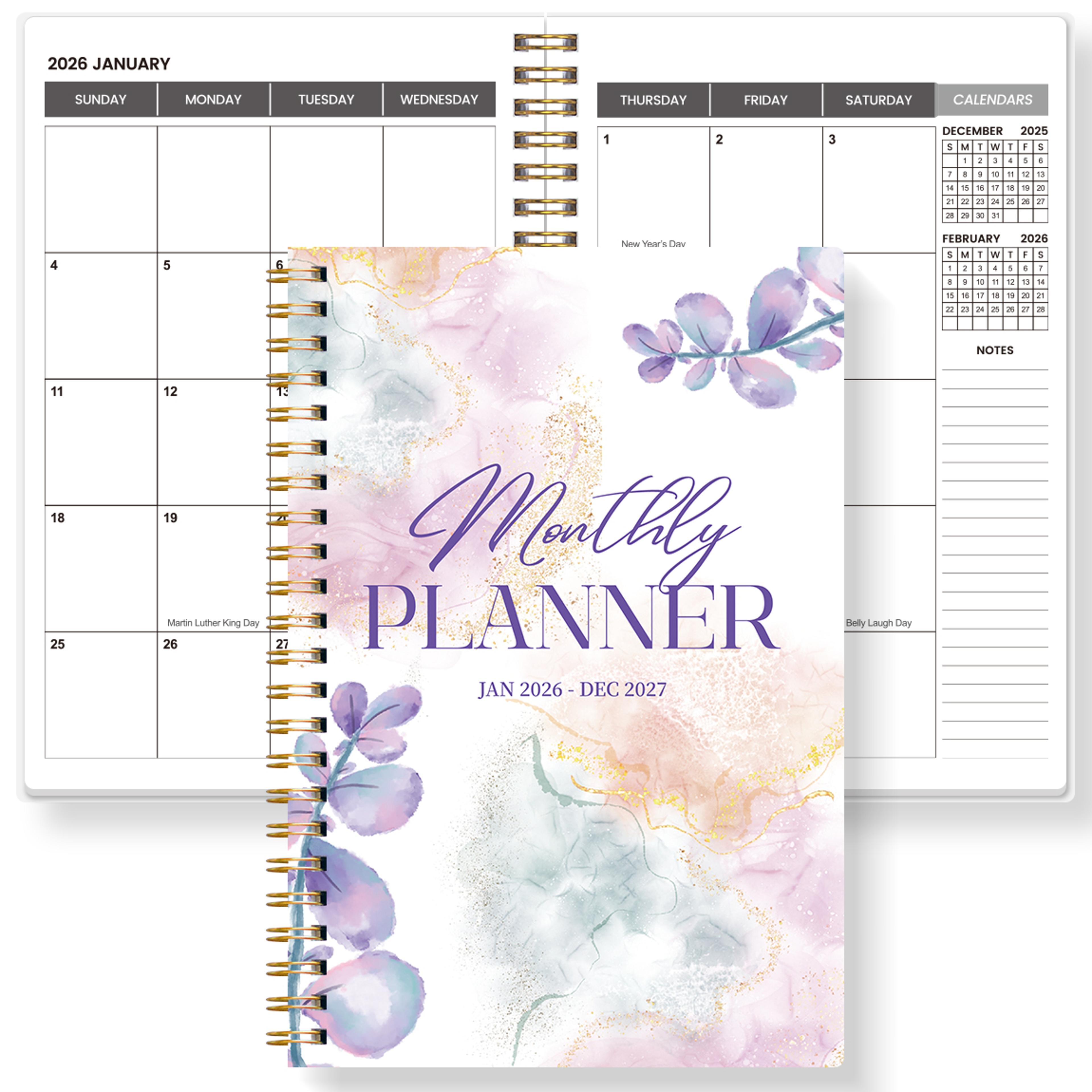 Weekly  Monthly Planner Spiral Organizer With Calendar  Notes School  Office Supplies Schedule  Pla 4