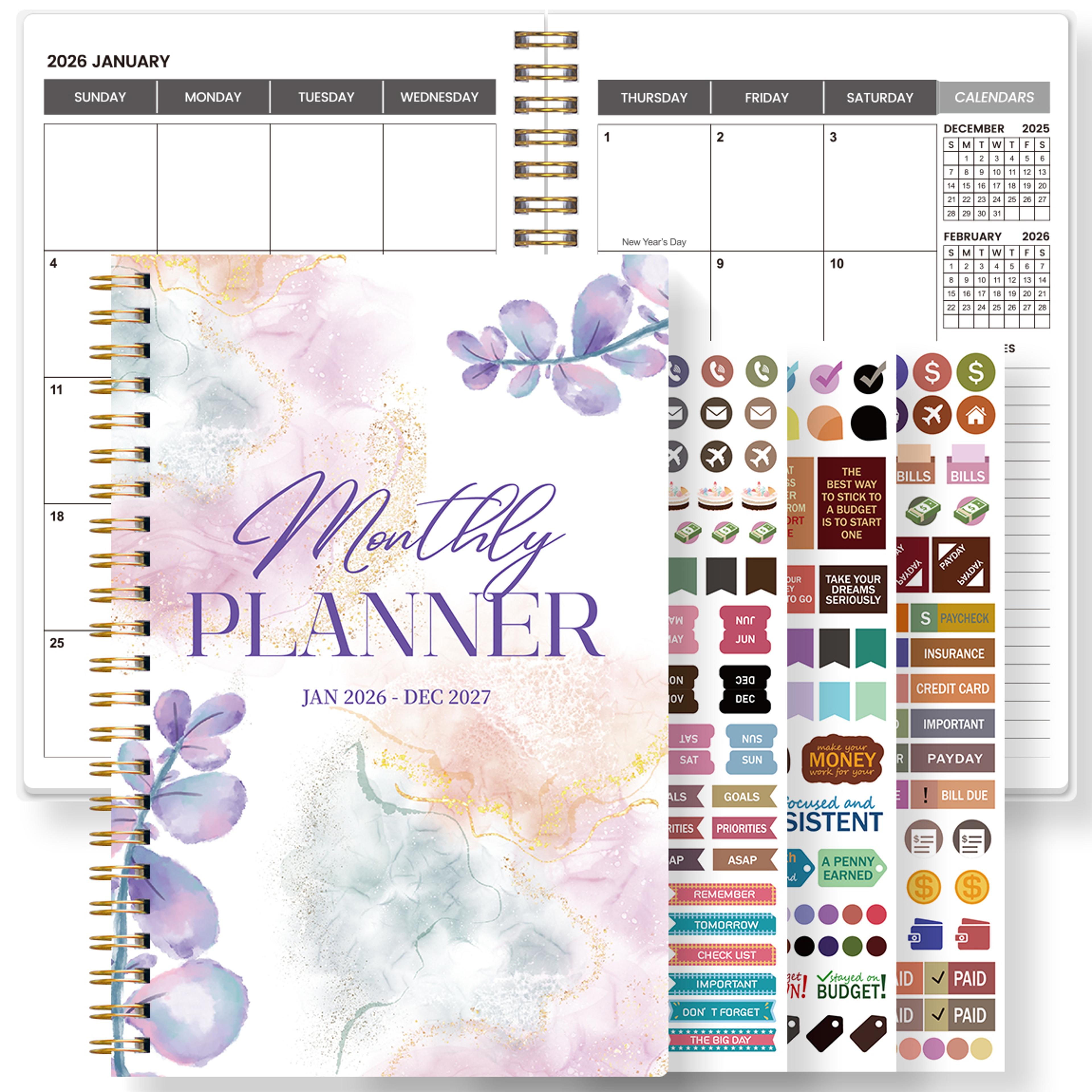 Weekly  Monthly Planner Spiral Organizer With Calendar  Notes School  Office Supplies Schedule  Pla 5