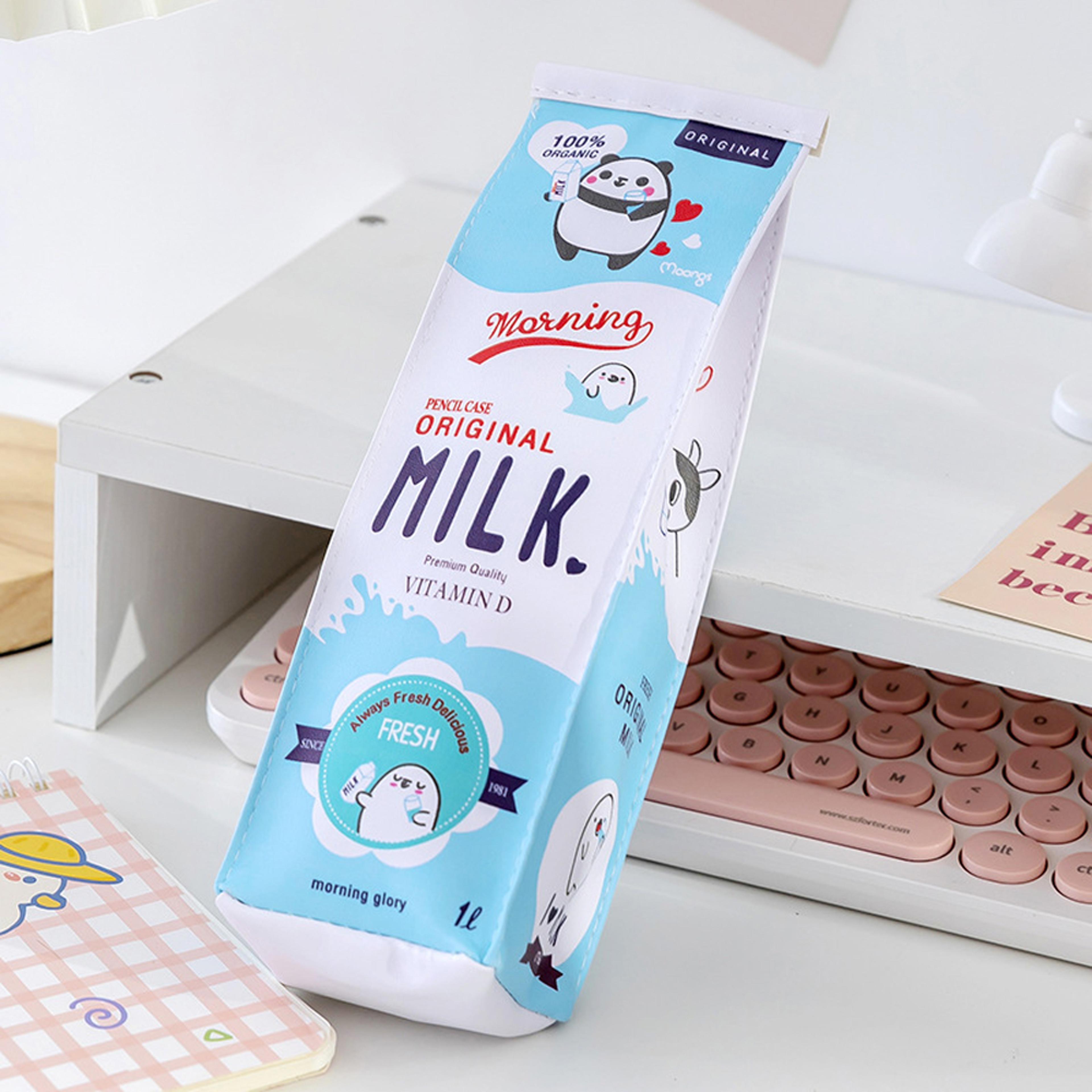 Creative Cartoon Pencil Case Cute Milk Shape School Pencil Box Unusual Pencil Cases For Boys And Gi 3