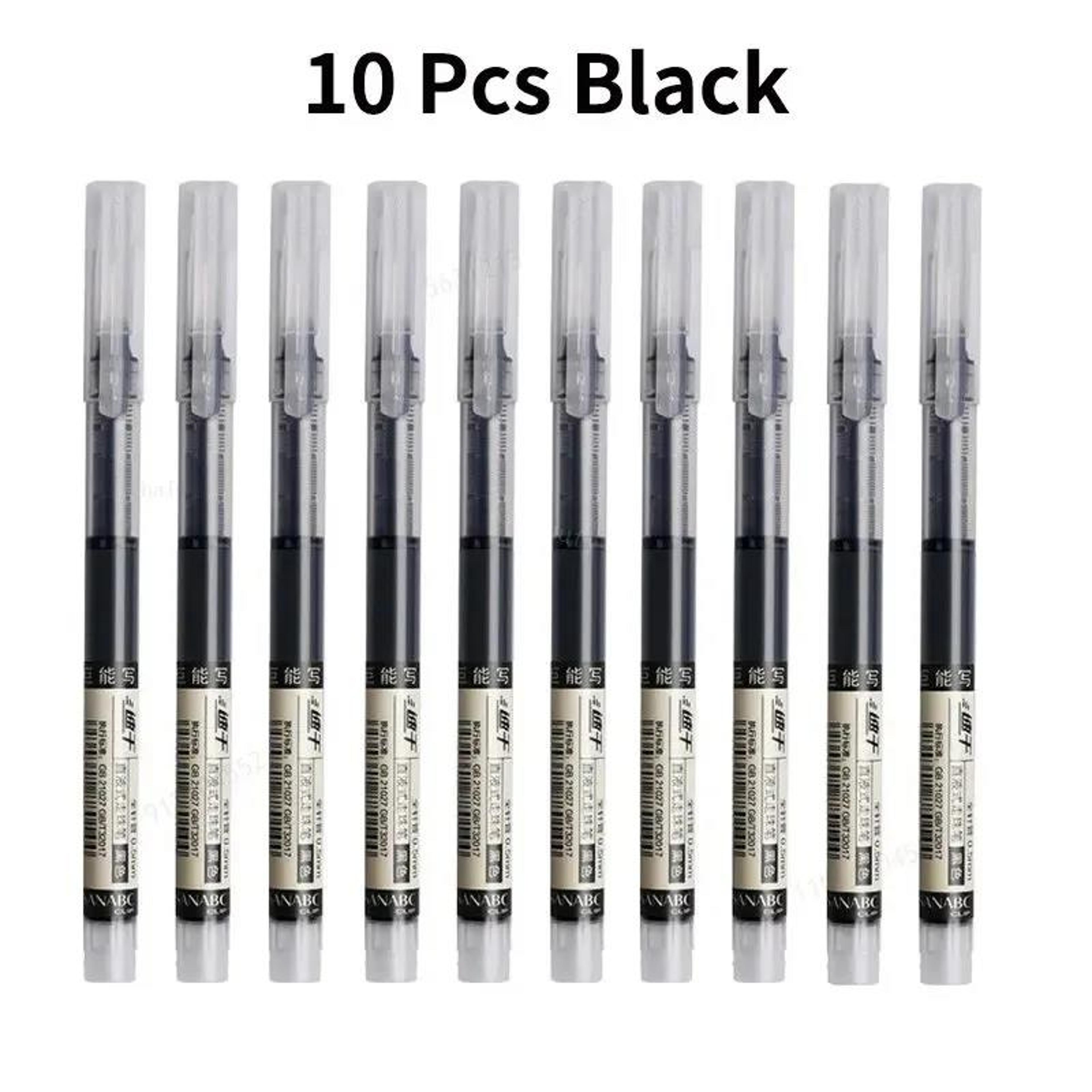 Needle Type Gel Pens Straight Liquid Black Blue Red Writing Pens School Stationery Office Supplies  6