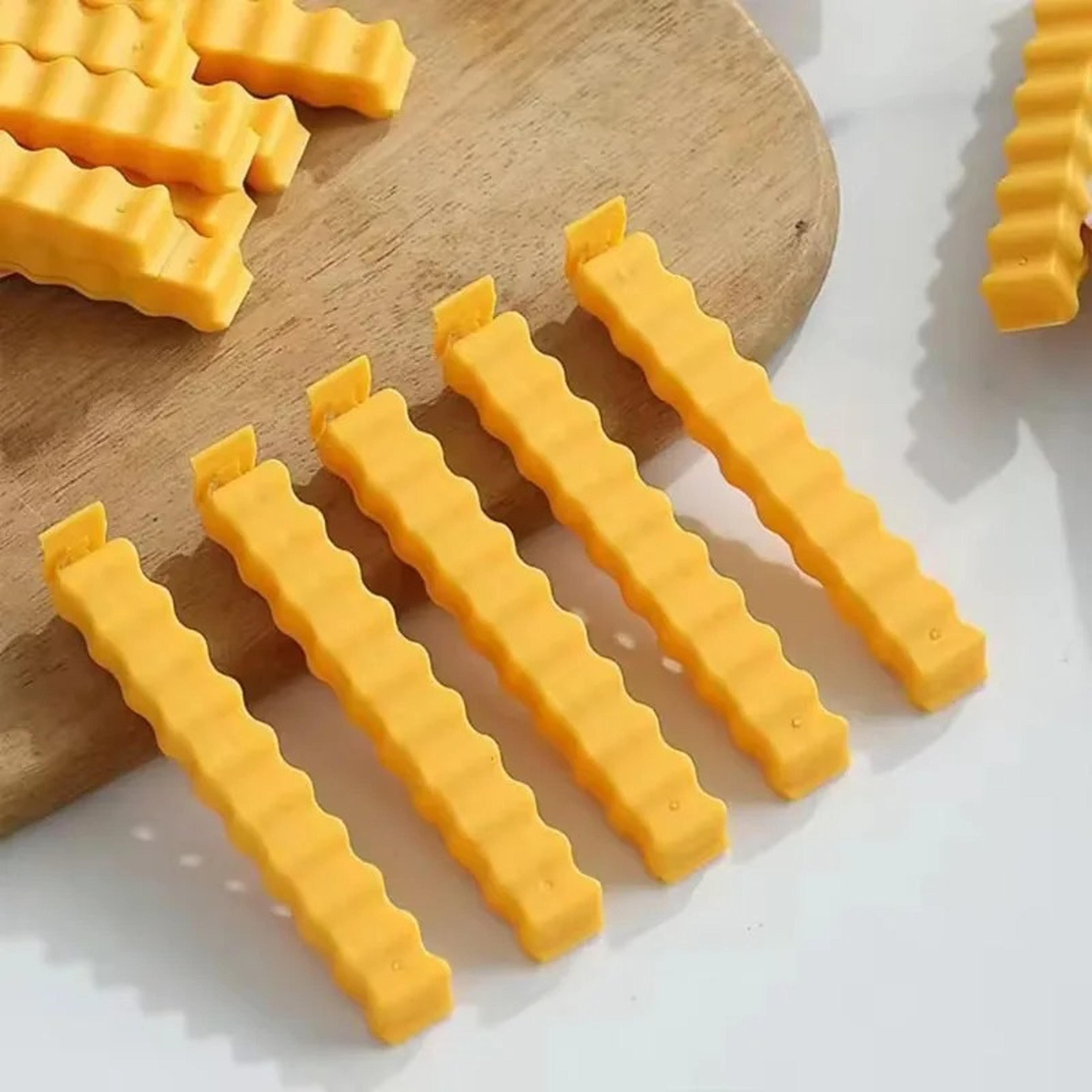 Potato FryShaped Sealing Clips Refrigerator Magnet Snack Seal Bag Clips ABS Magnetic Tool For Fresh 3