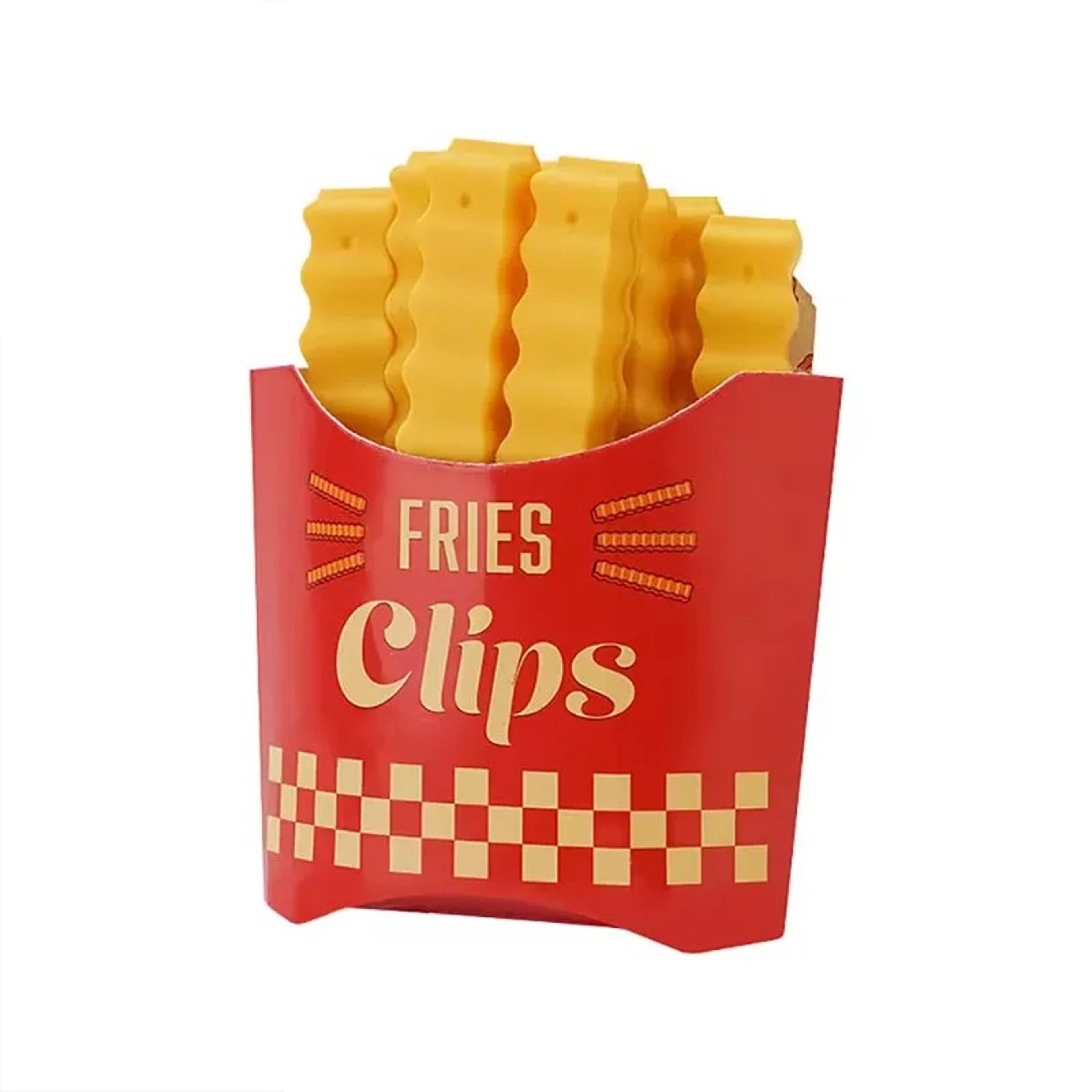 Potato FryShaped Sealing Clips Refrigerator Magnet Snack Seal Bag Clips ABS Magnetic Tool For Fresh 5