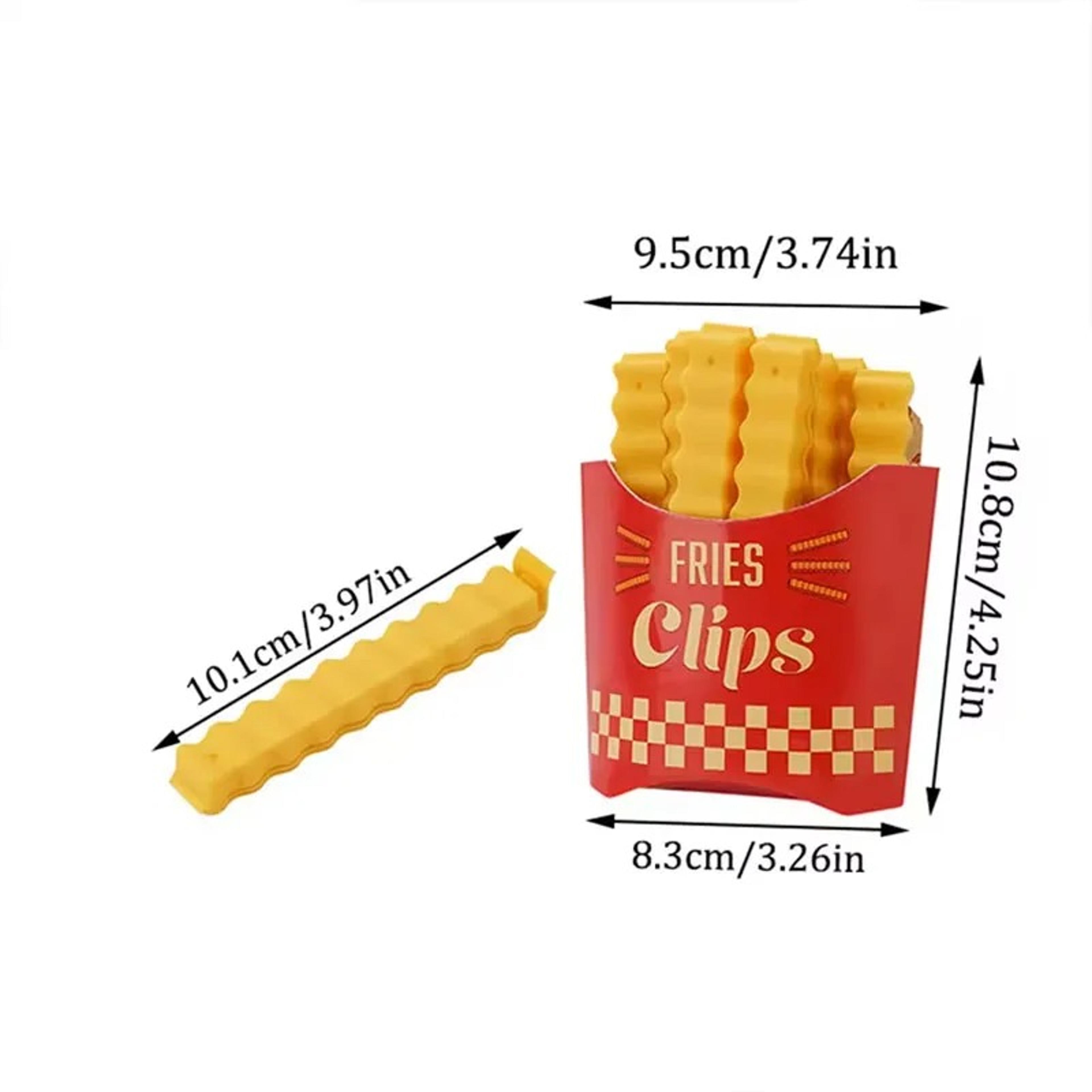 Potato FryShaped Sealing Clips Refrigerator Magnet Snack Seal Bag Clips ABS Magnetic Tool For Fresh 4