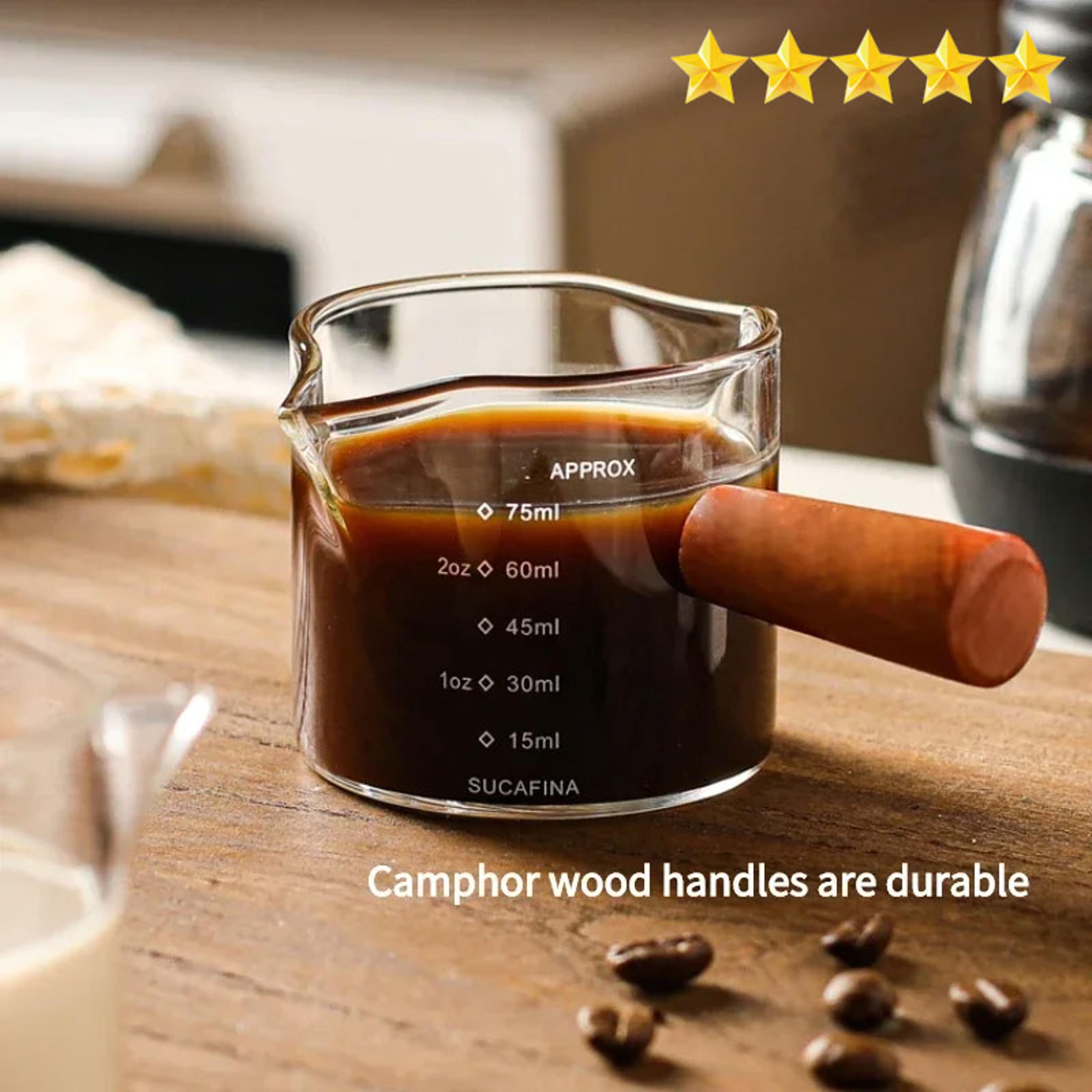 Glass Espresso Measuring Cup DoubleSingle Mouth Glass Milk Jug With Handle Glass Scale Measuring Mu 1