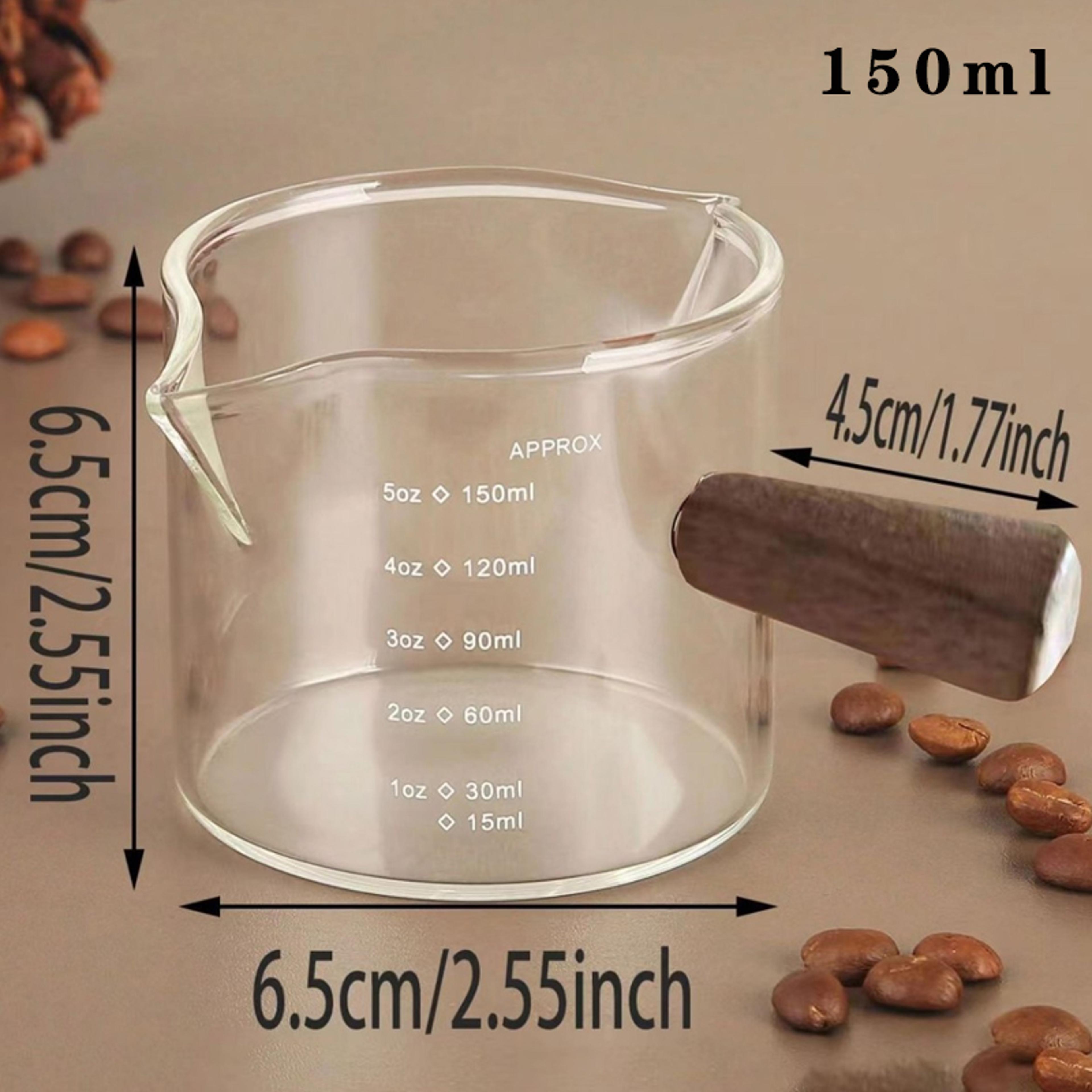 Glass Espresso Measuring Cup DoubleSingle Mouth Glass Milk Jug With Handle Glass Scale Measuring Mu 8