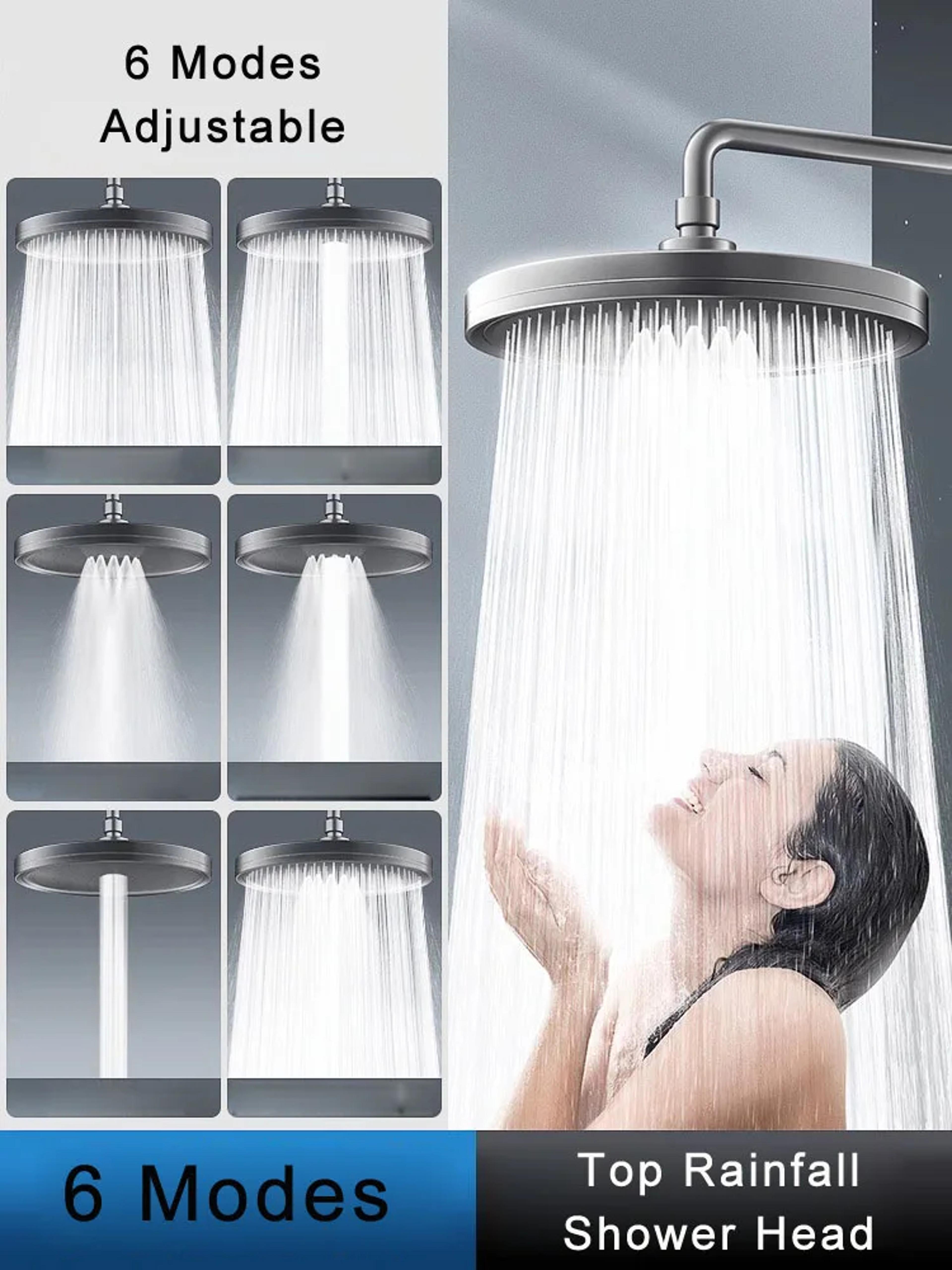 Big Panel Shower Head Super Charge Rainfall Shower Head High Pressure Top Rain Shower Faucet Bathro 1