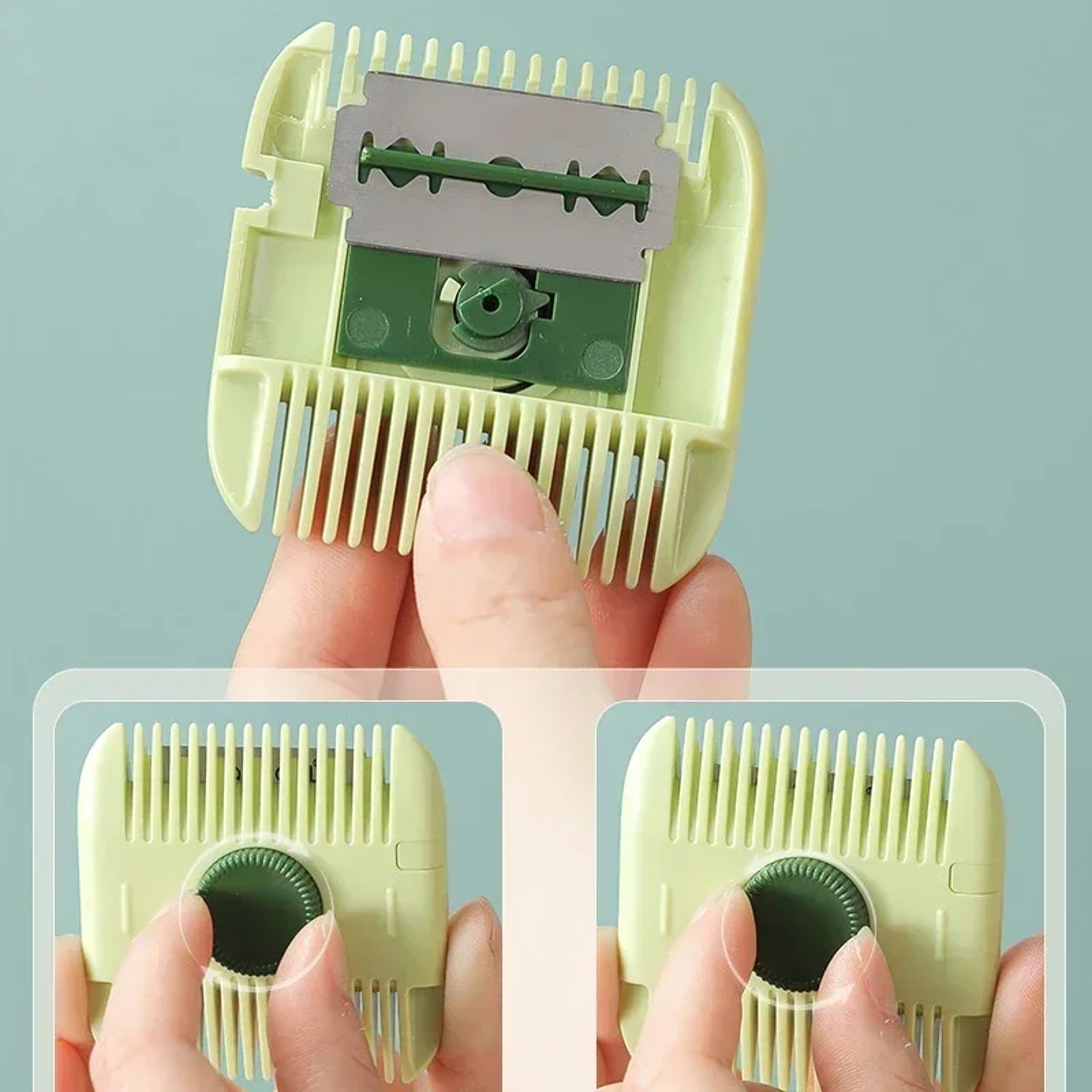Pattern Baby Hair Cut Hairdressing Comb Trim Bangs Broken Hair Bangs Trimmer Manual Portable Barber 3