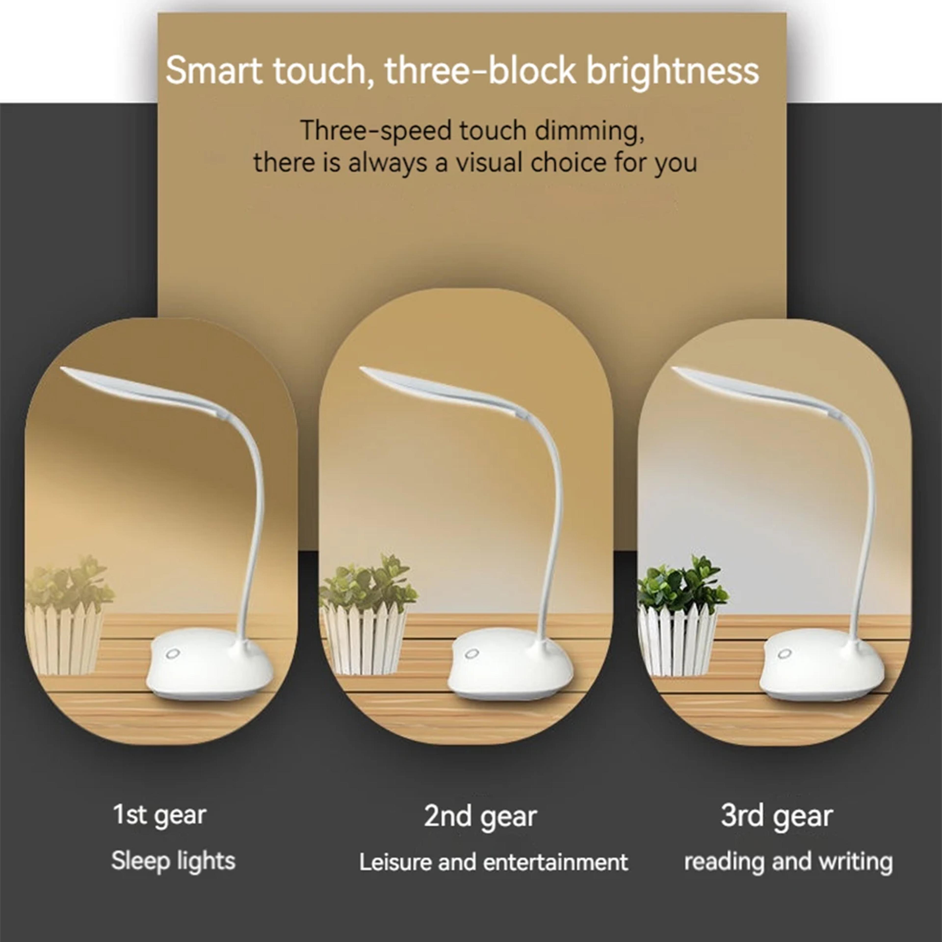 LED Reading Desk Lamp Portable Desk Lamp USB Charging Table Light Touch Dimming Eye Protection Ligh