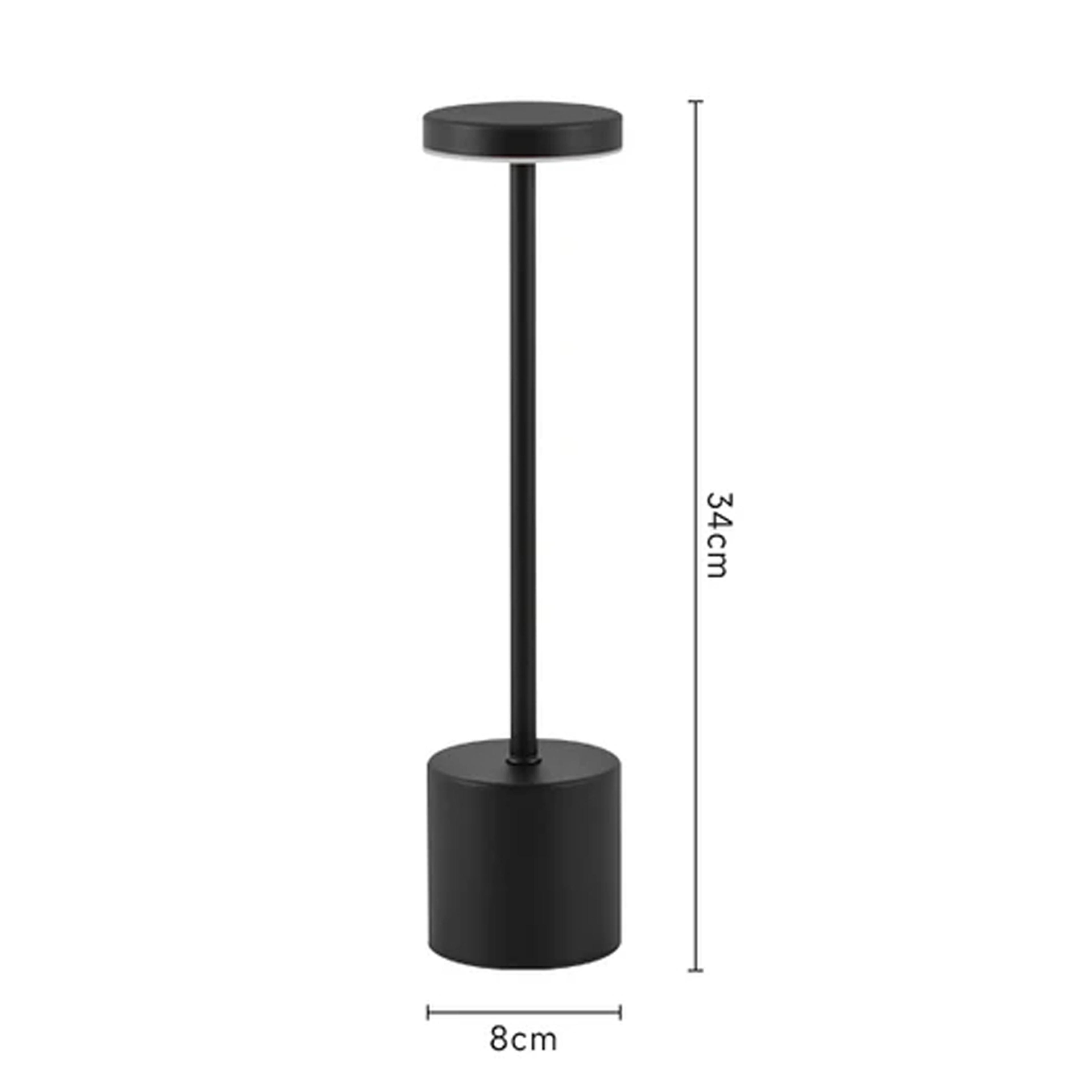 Simple LED Rechargeable Touch Metal Table Lamp Three Colors Bedside Creative Ambient Light Bar Outd 7