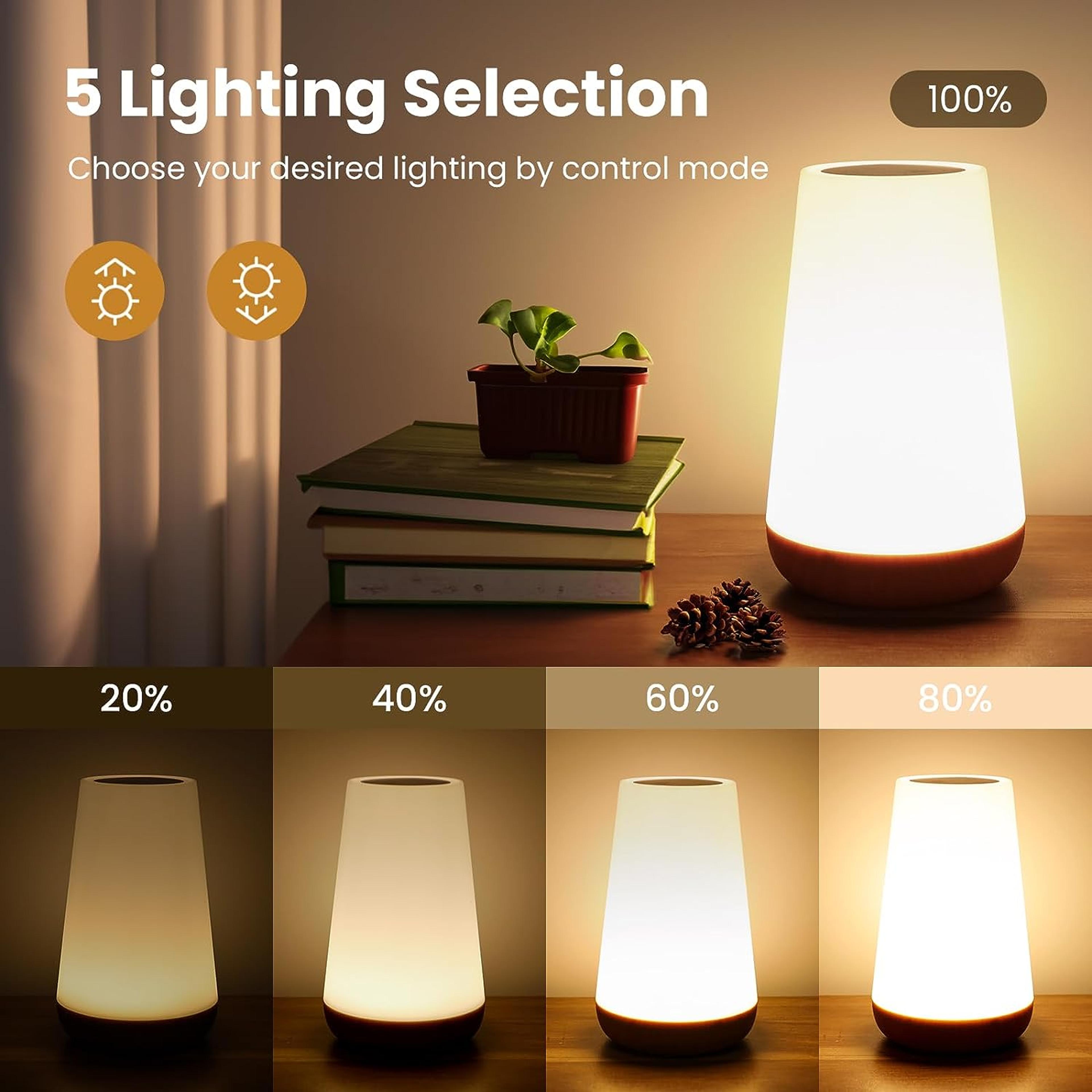 Changing Night Light RGB Remote Control Touch Dimmable Lamp Portable Table Bedside Lamps USB Rechar 2