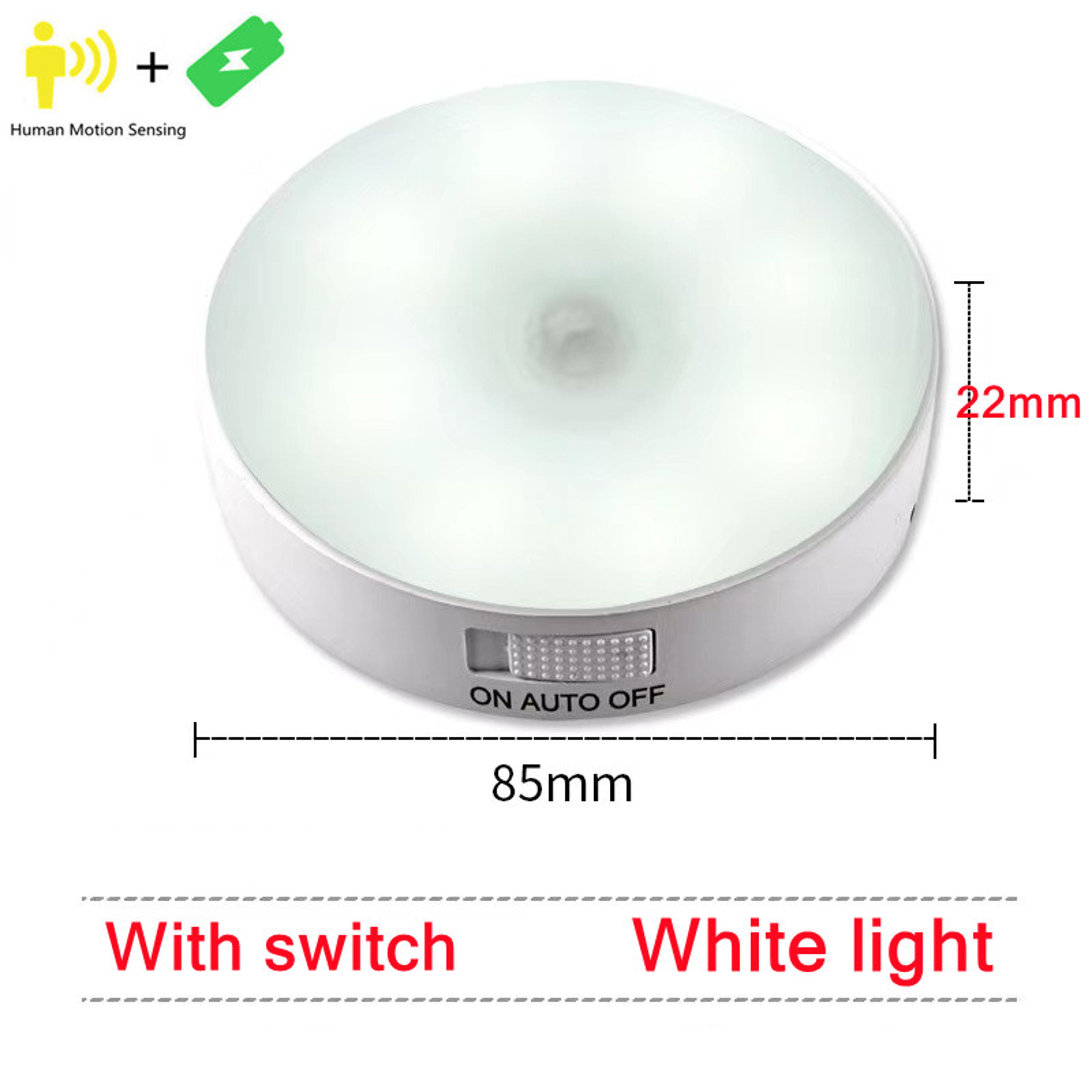 Motion Sensor Light LED USB Night Lights Rechargeable Lamp For Bedroom Staircase Hallway Wardrobe 8