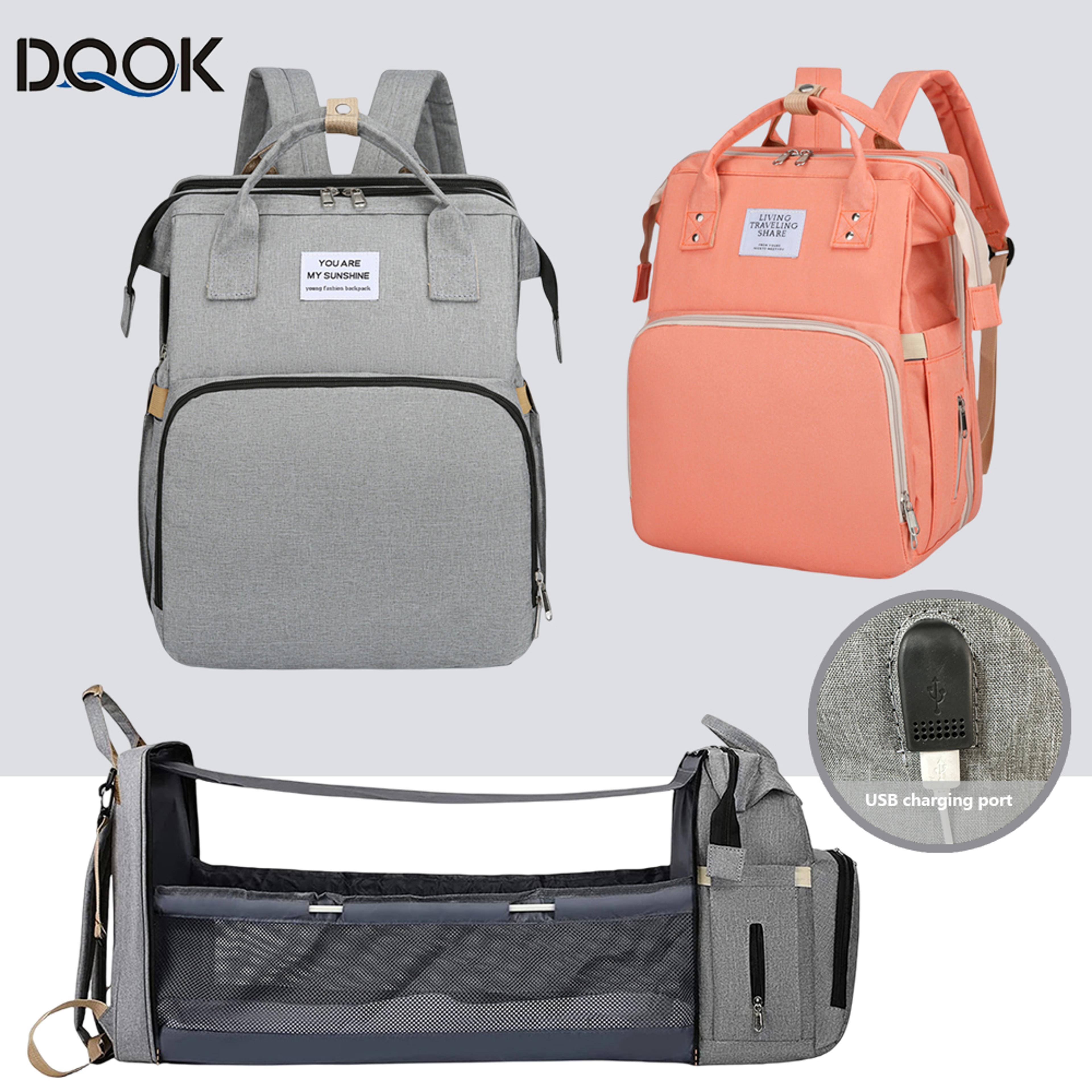 Folding Mommy Bag Lightweight Portable Folding Crib Bed Largecapacity Baby Backpack Female Mommy Ou 2