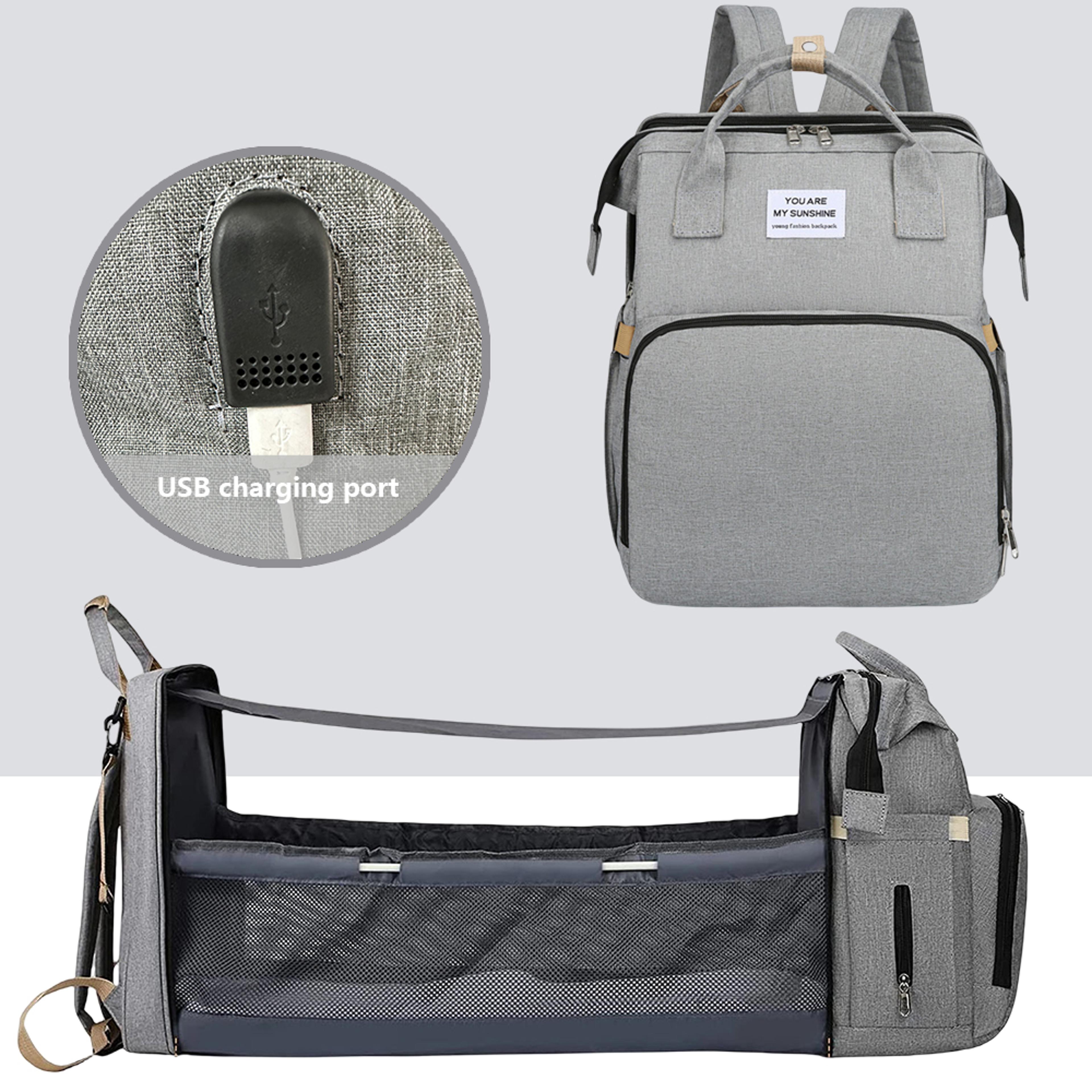 Folding Mommy Bag Lightweight Portable Folding Crib Bed Largecapacity Baby Backpack Female Mommy Ou 8