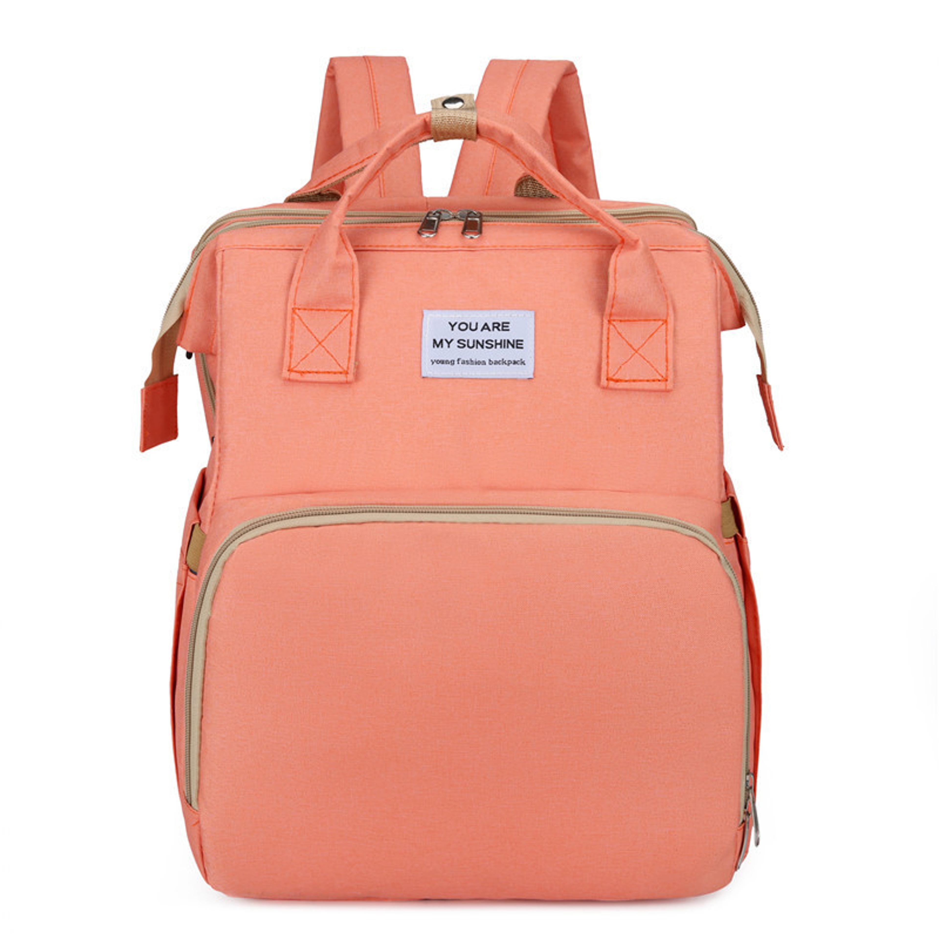 Fold Able Bed Diaper Bag With Changing Station Insulated Pocket Large Capacity MultiFunctional Doub 10