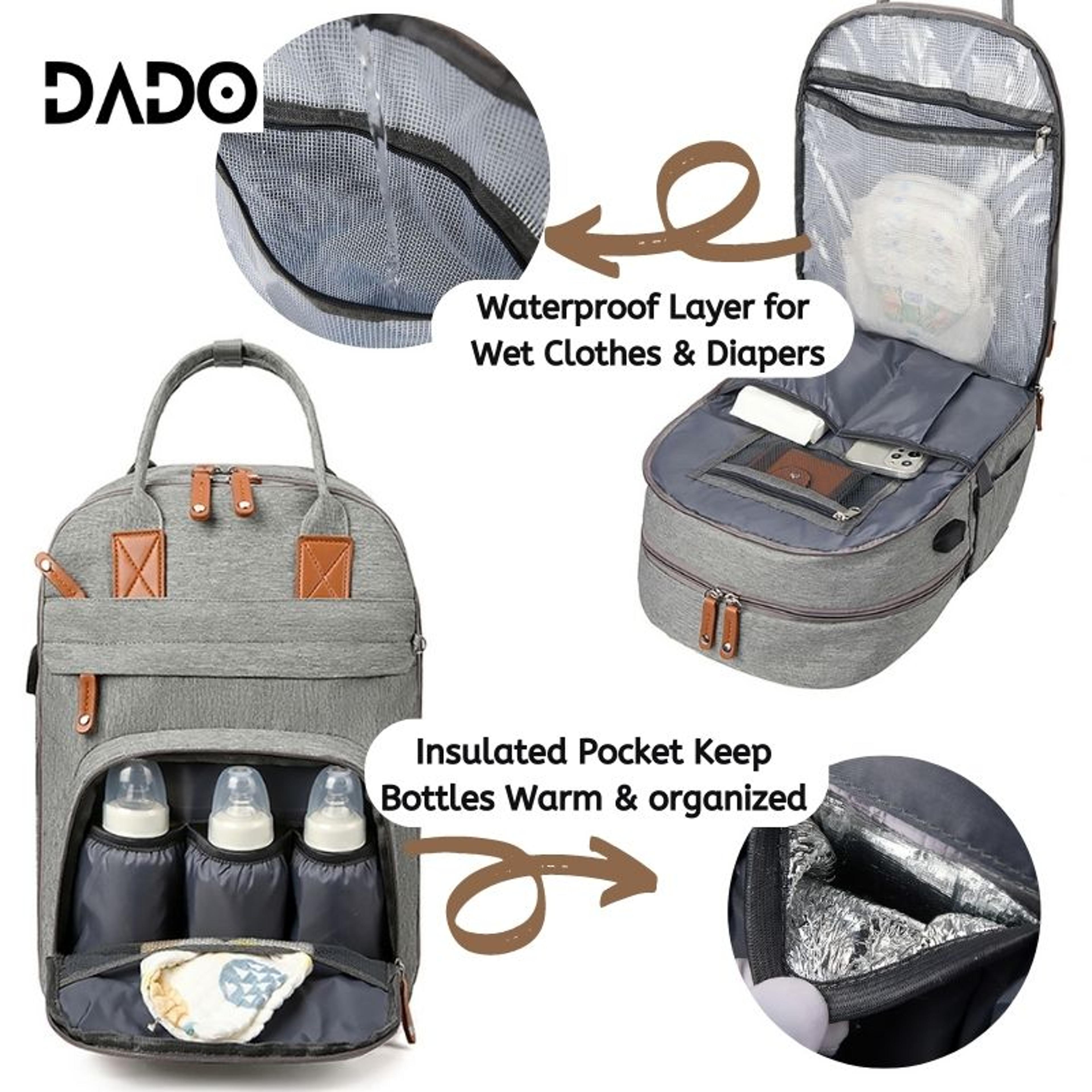 Diaper Bag Backpack Baby Essentials Travel Tote Multifunction Waterproof With Changing Station Pad  2