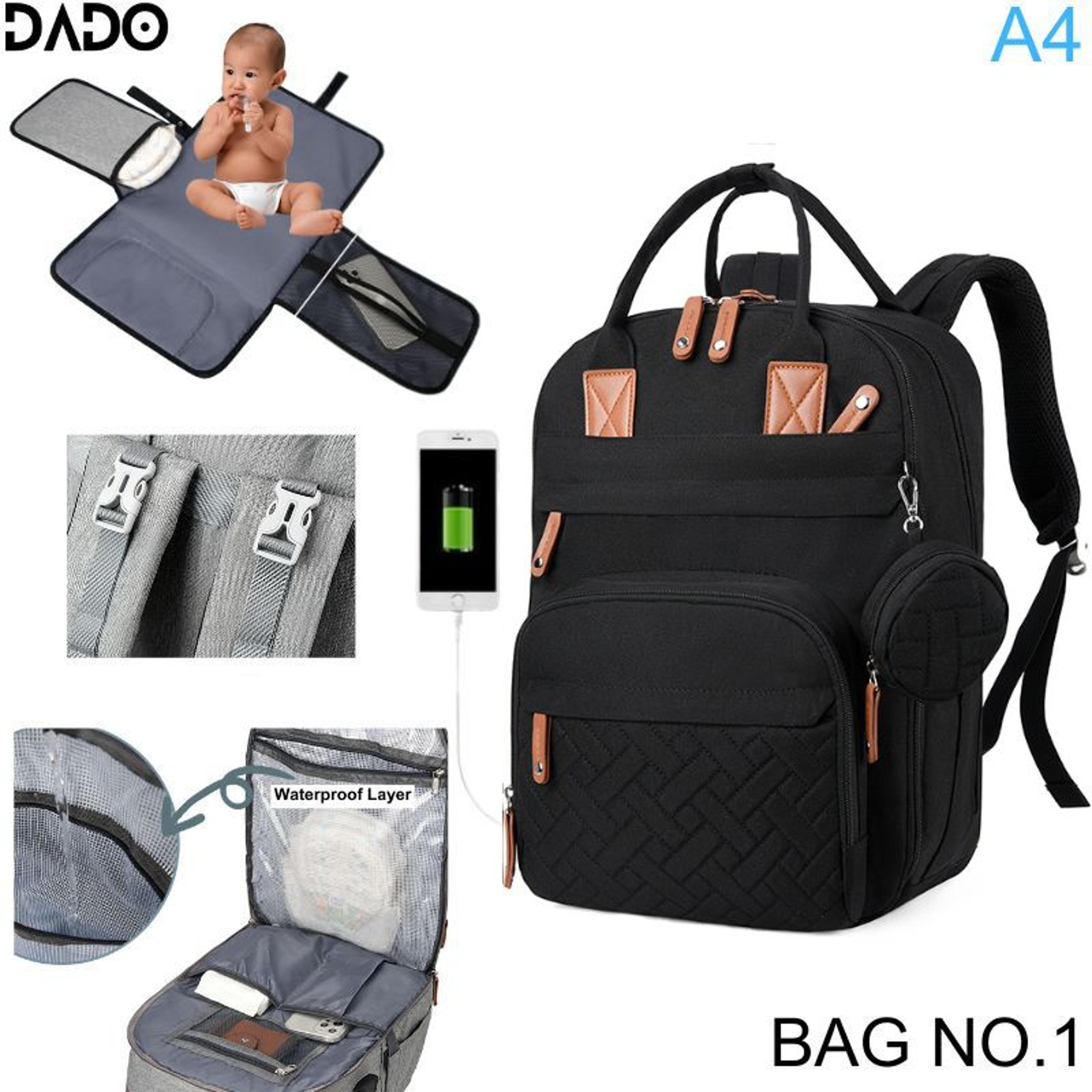 Diaper Bag Backpack Baby Essentials Travel Tote Multifunction Waterproof With Changing Station Pad  6
