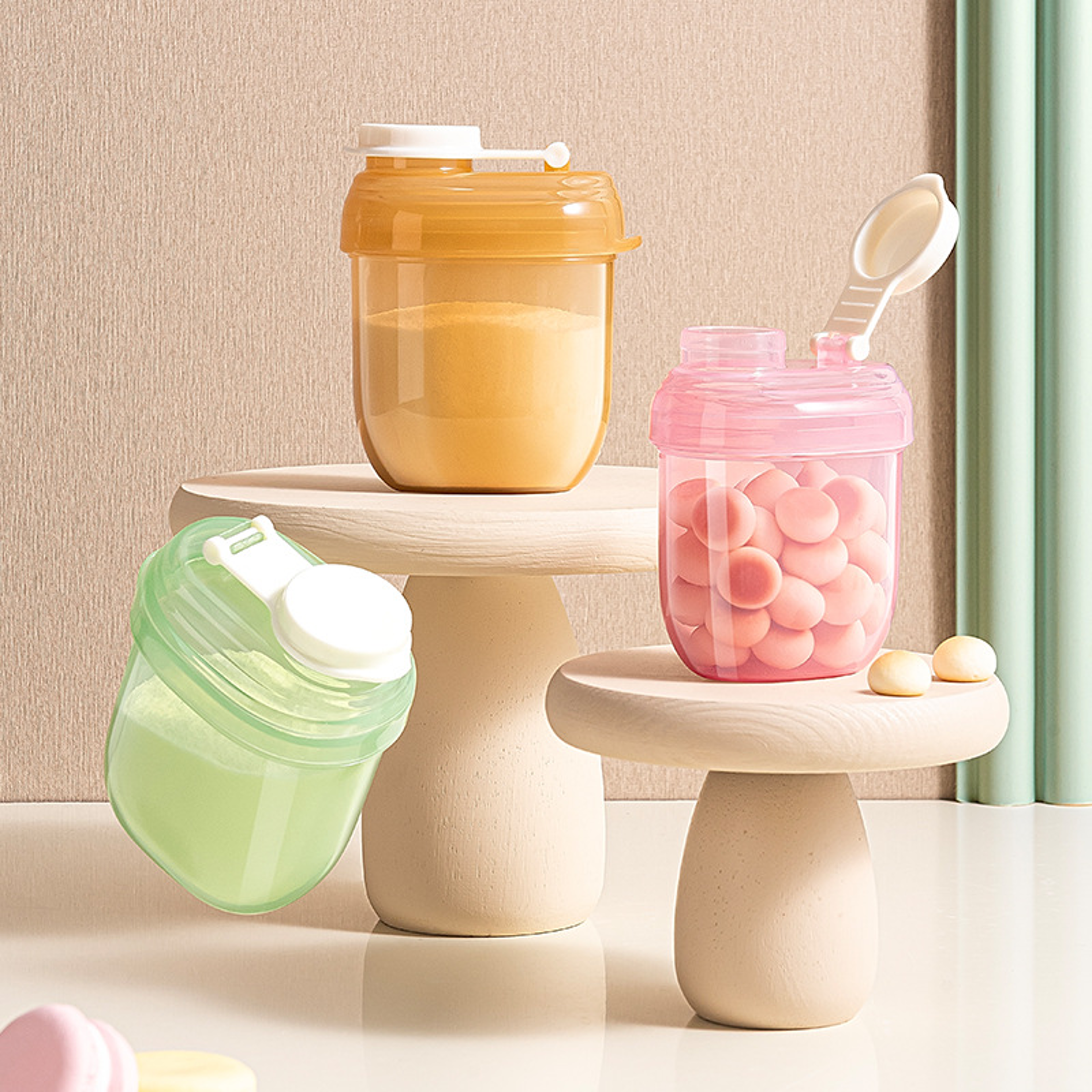 Baby Milk Powder Box Movable Canteen Storage Snacks For Kids Food Portable Container Travel Bottles 0