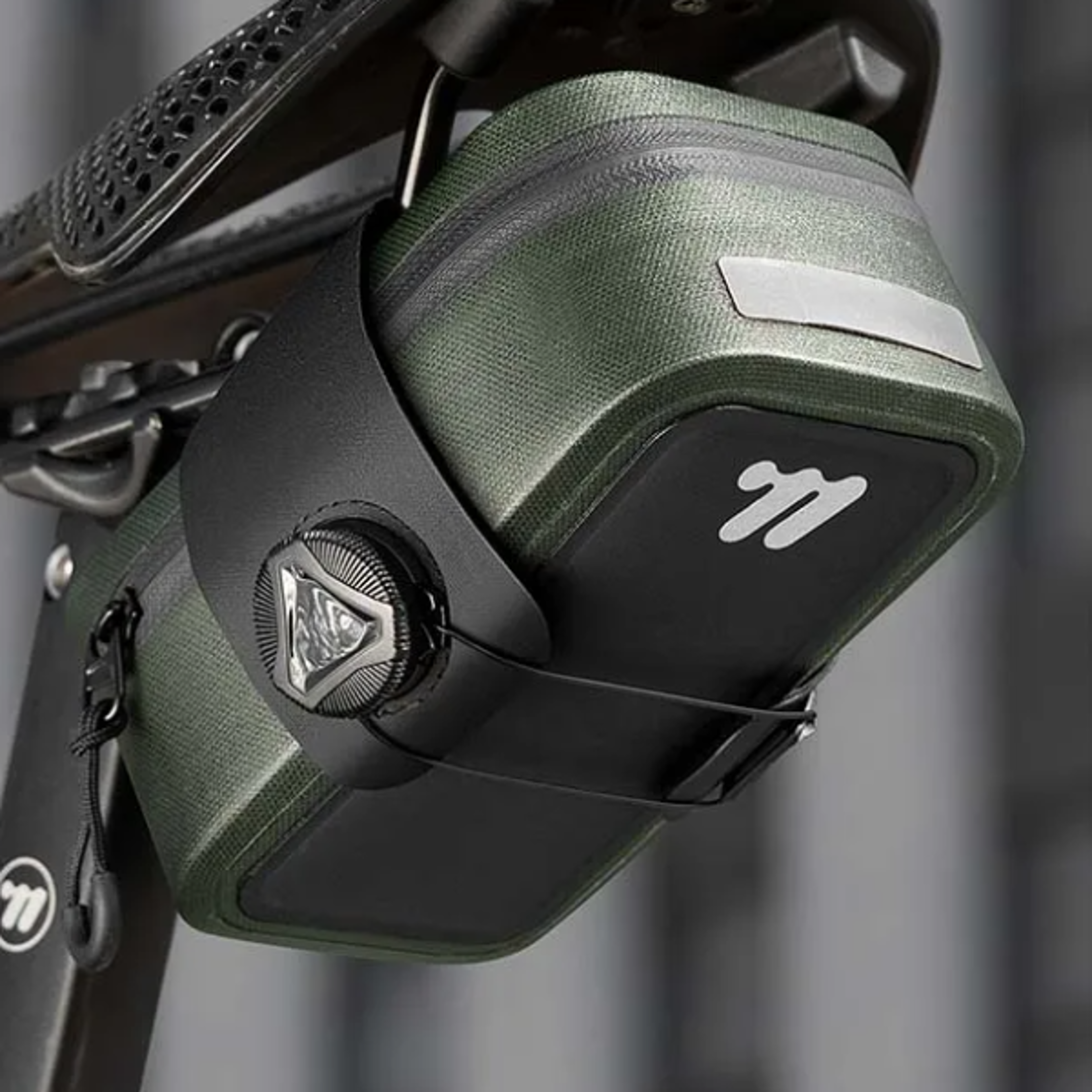 bicycle saddle bag, waterproof wear-resistant mini bike accessory, rotating lacing buckle, seamless design
