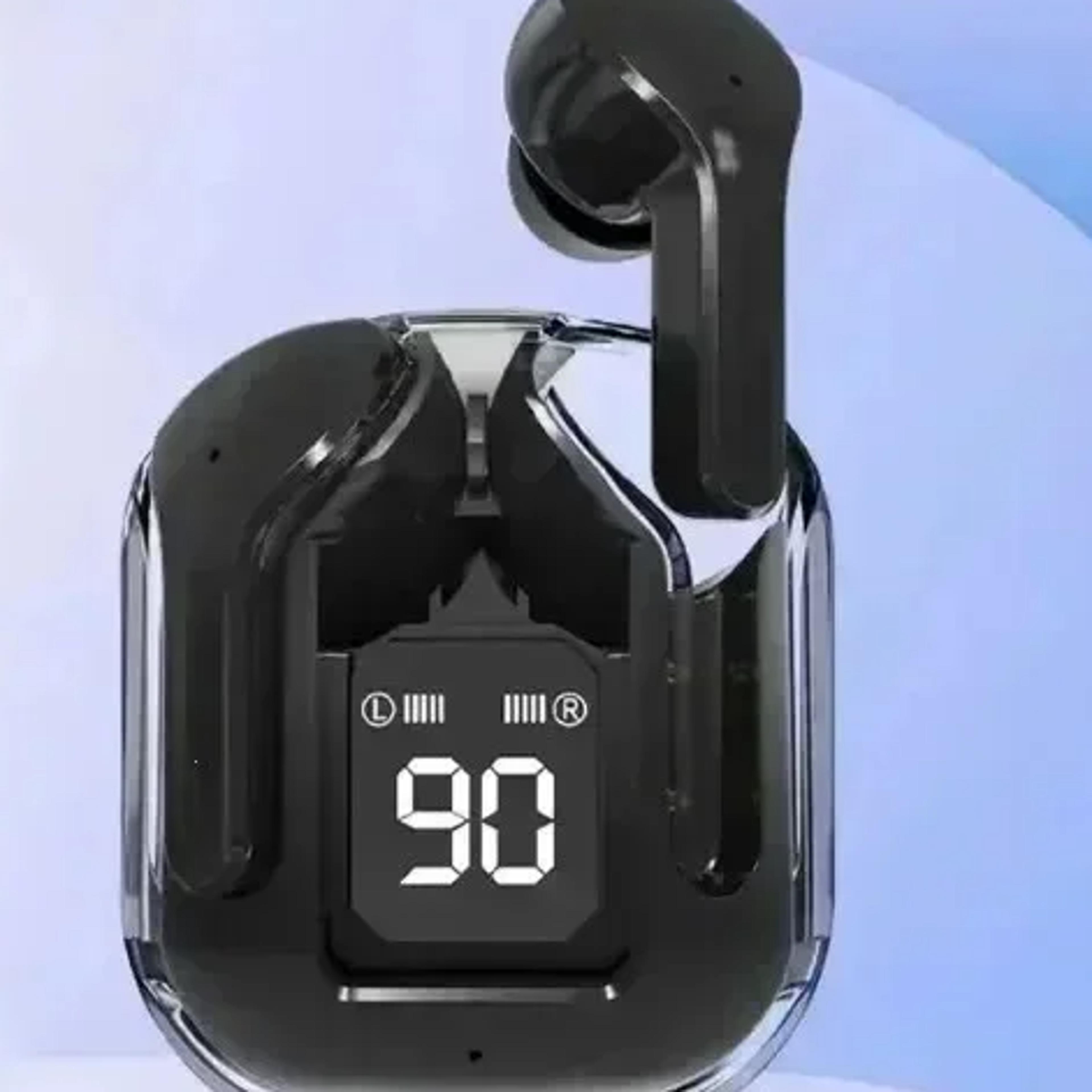 Wireless Bluetooth Headset Transparent Headphones ENC Power Digital Display Stereo Sound Earphon