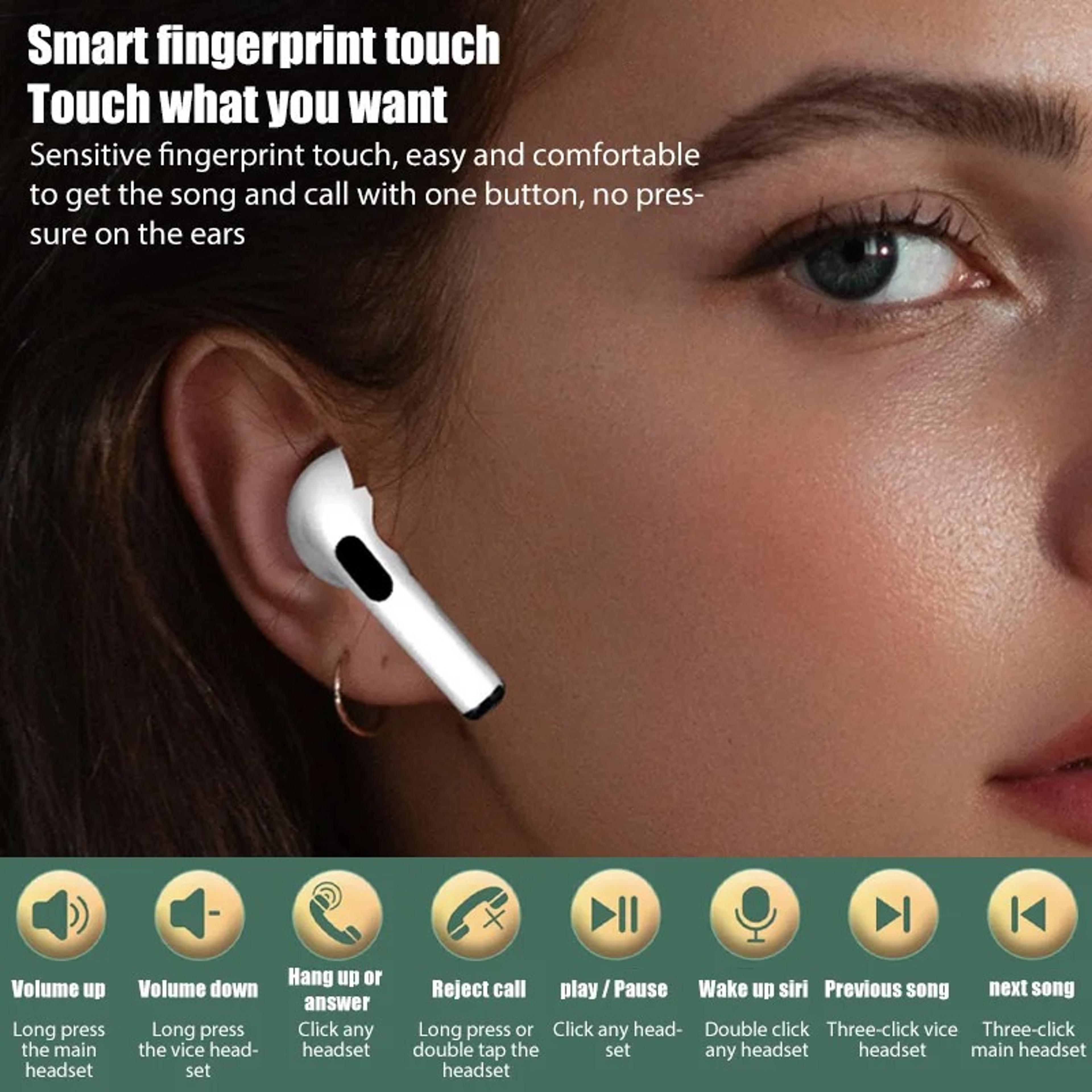 Wireless Bluetooth Earphone Headphones Sport Headset HD Mic Earbuds With Touch Control For Smartpho 3