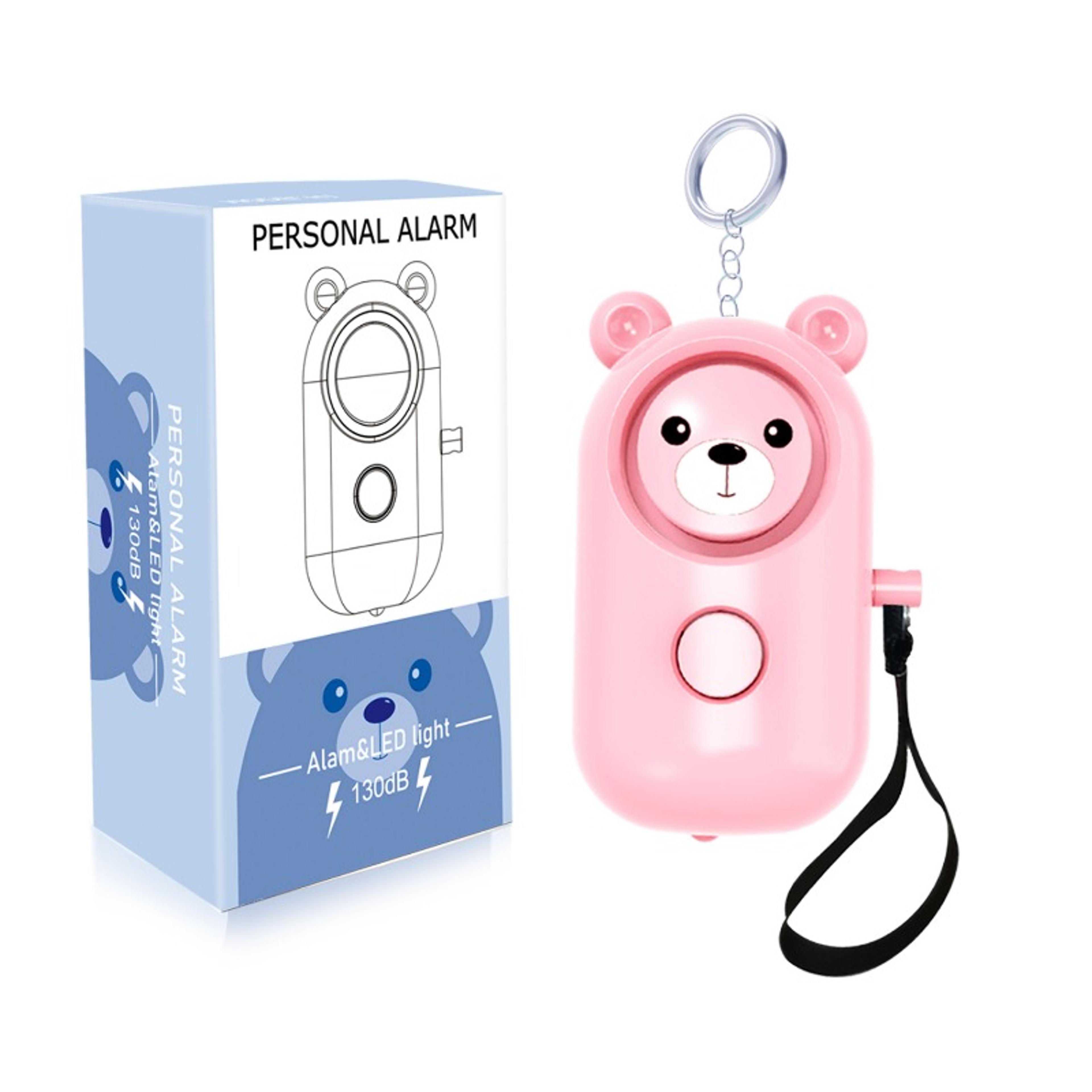 Bear Style Emergency Alarms Security Alarm Keychain Protective Devices Personal Siren Ring With LED 7
